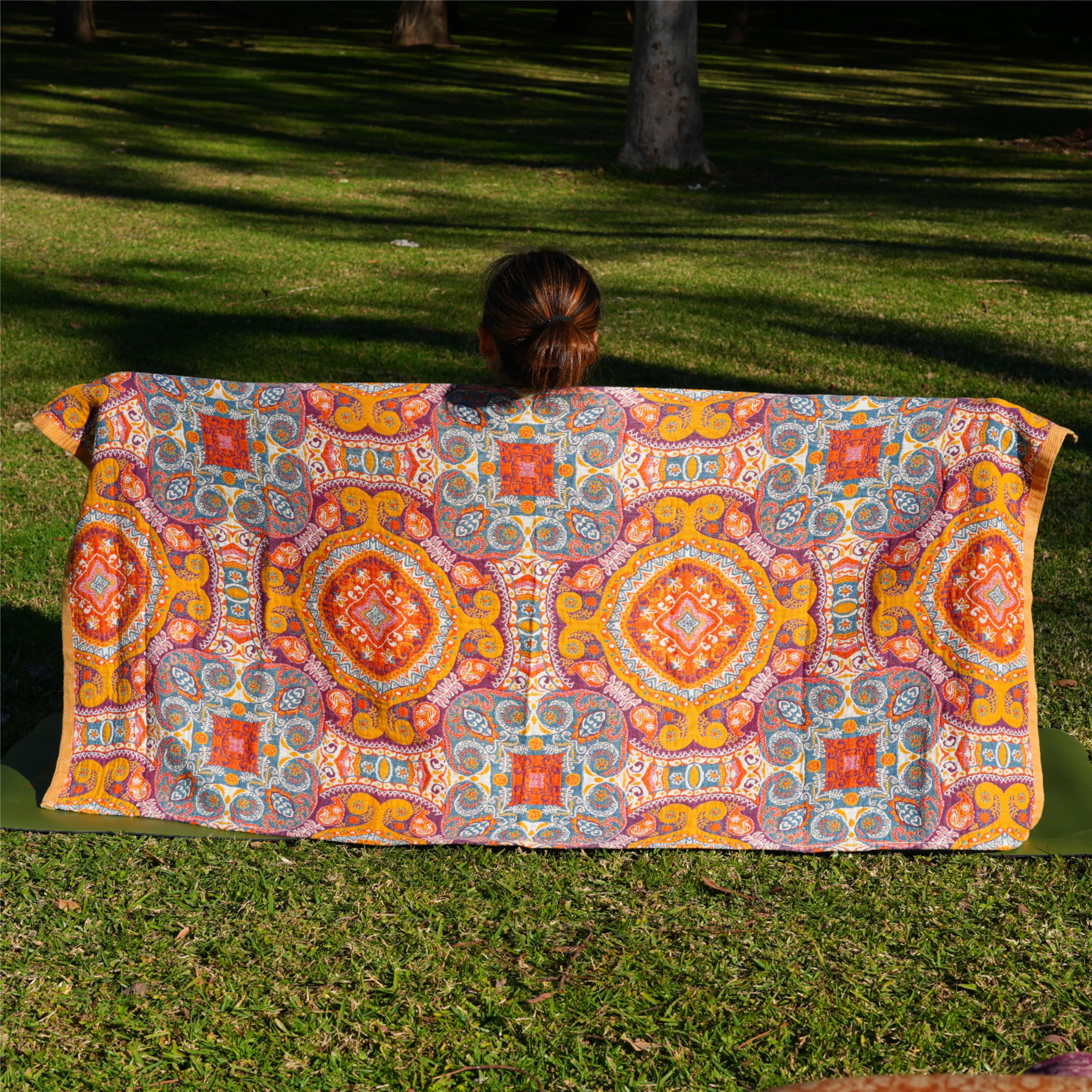 Travel Yoga Blanket | Paisley