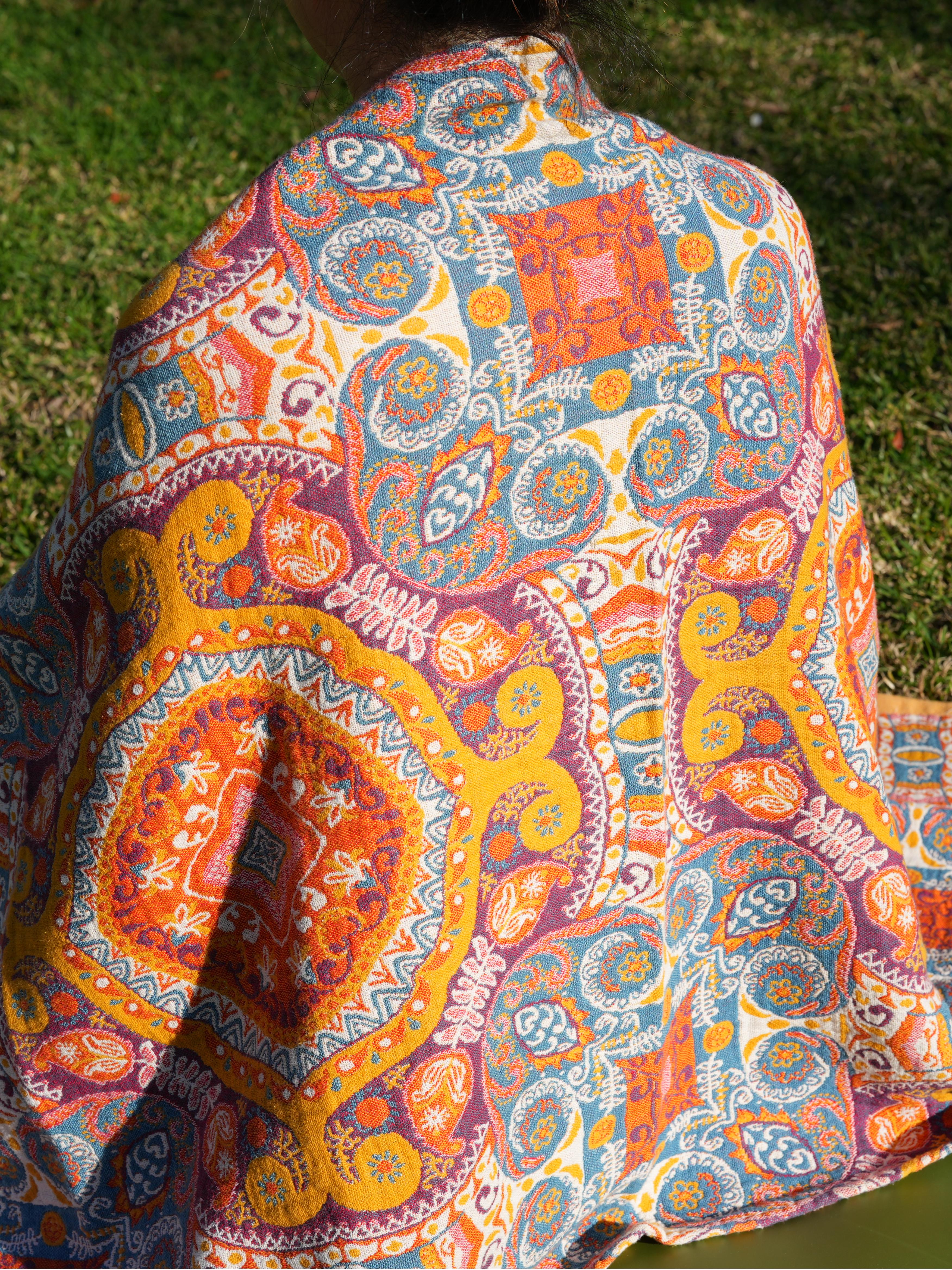 Travel Yoga Blanket | Paisley