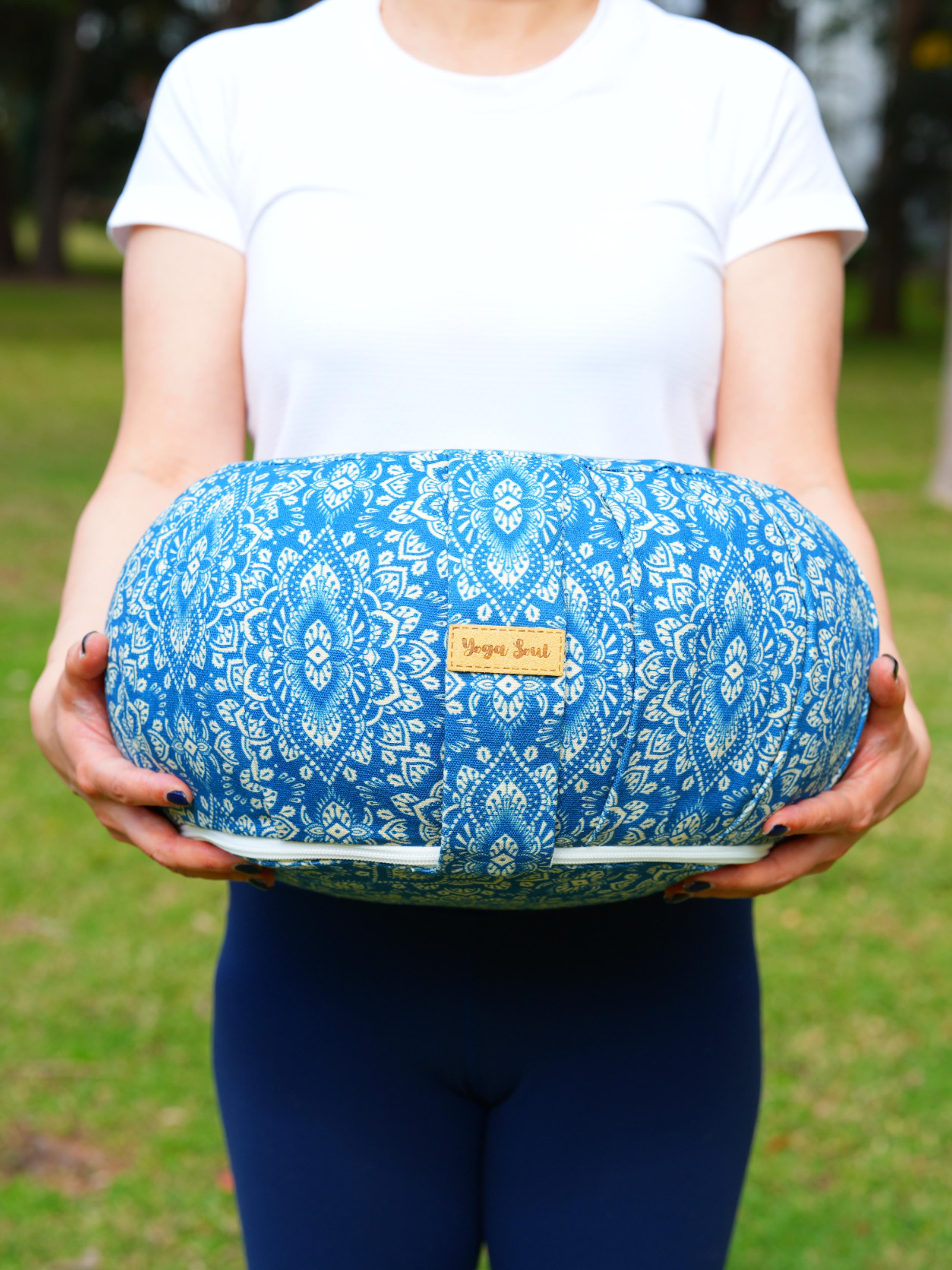 ZAFU Meditation Cushion | Mandala | Indigo Blue