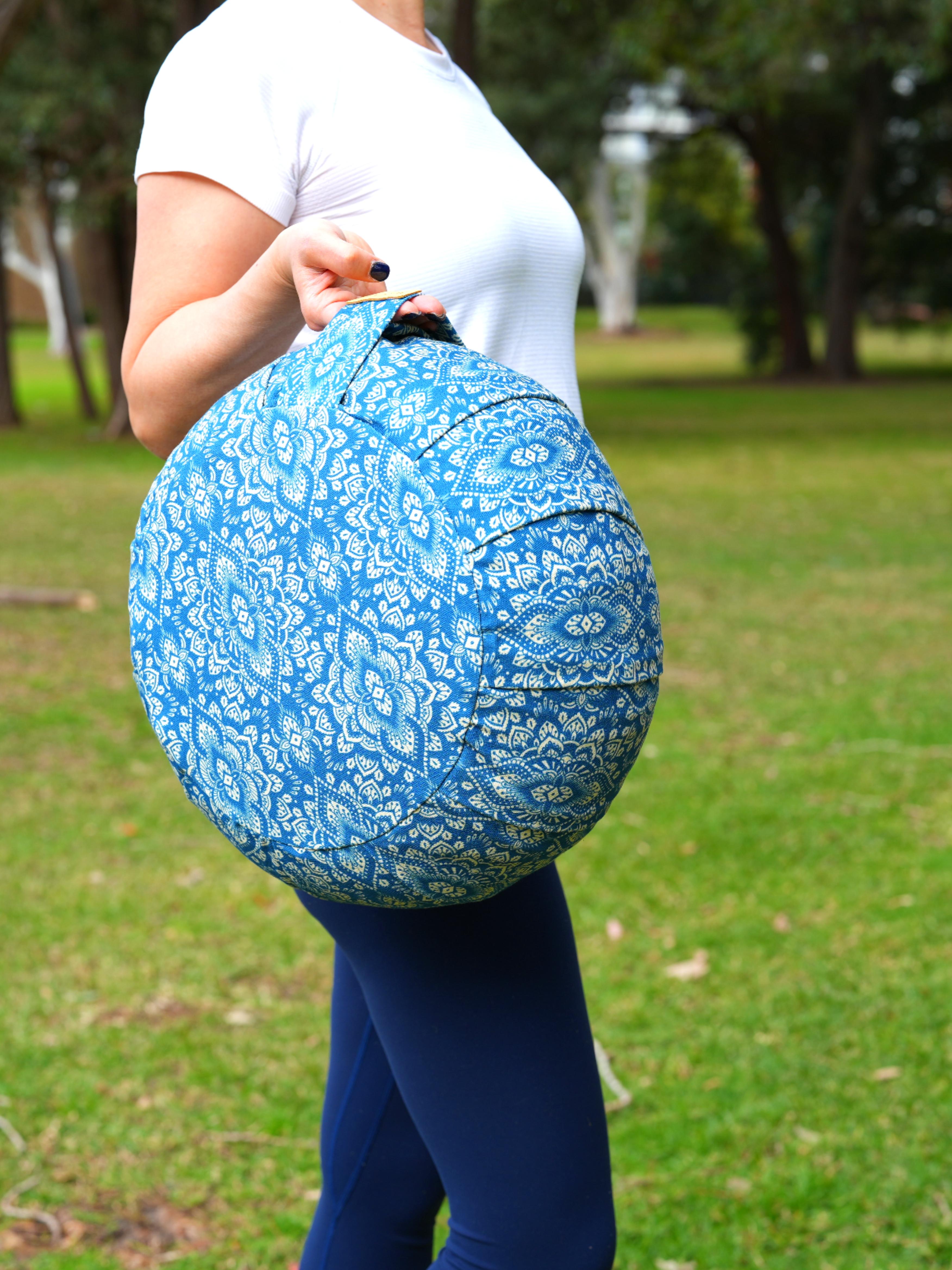 ZAFU Meditation Cushion | Mandala | Indigo Blue