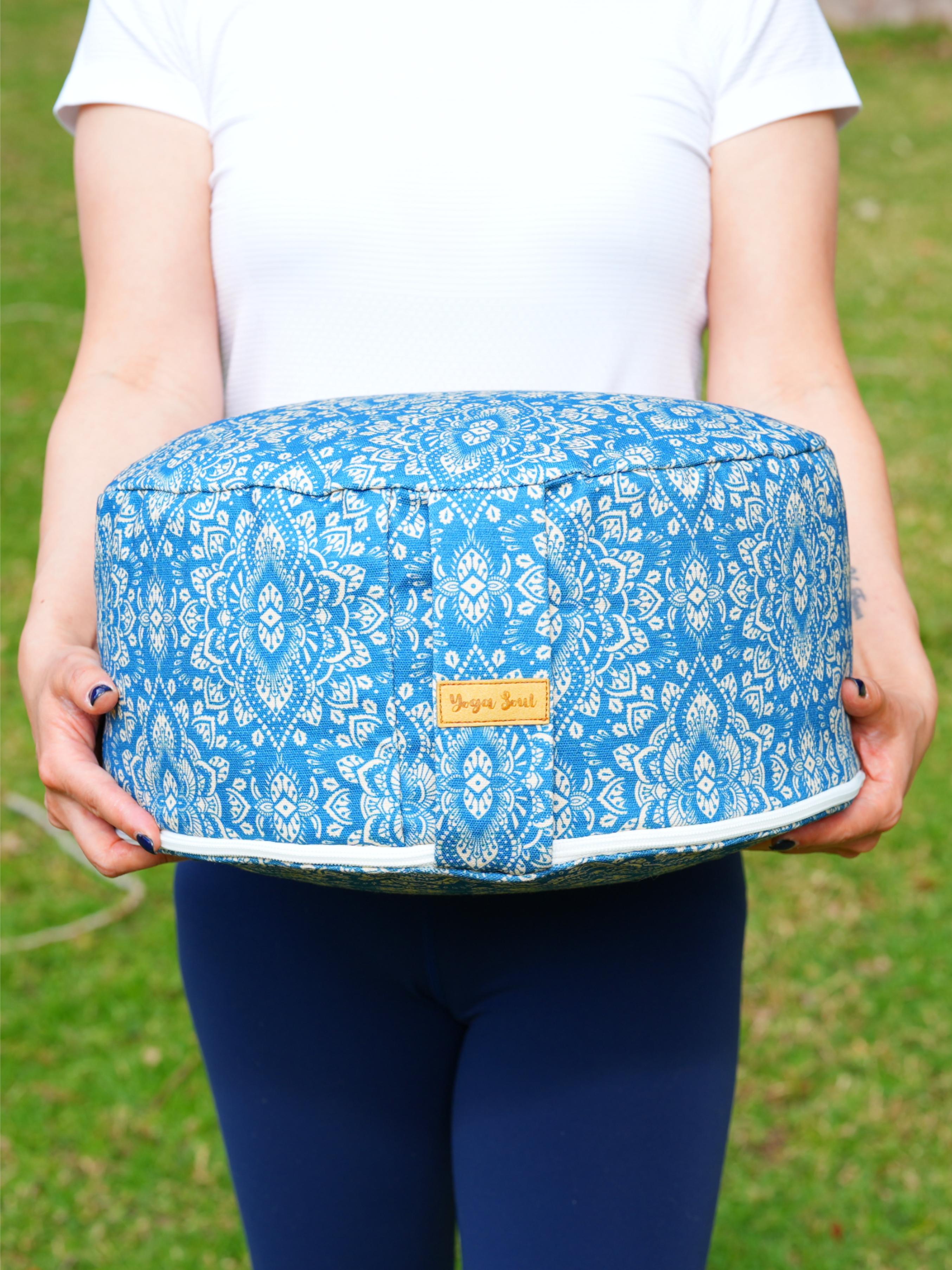 RONDO Meditation Cushion | Mandala | Indigo Blue