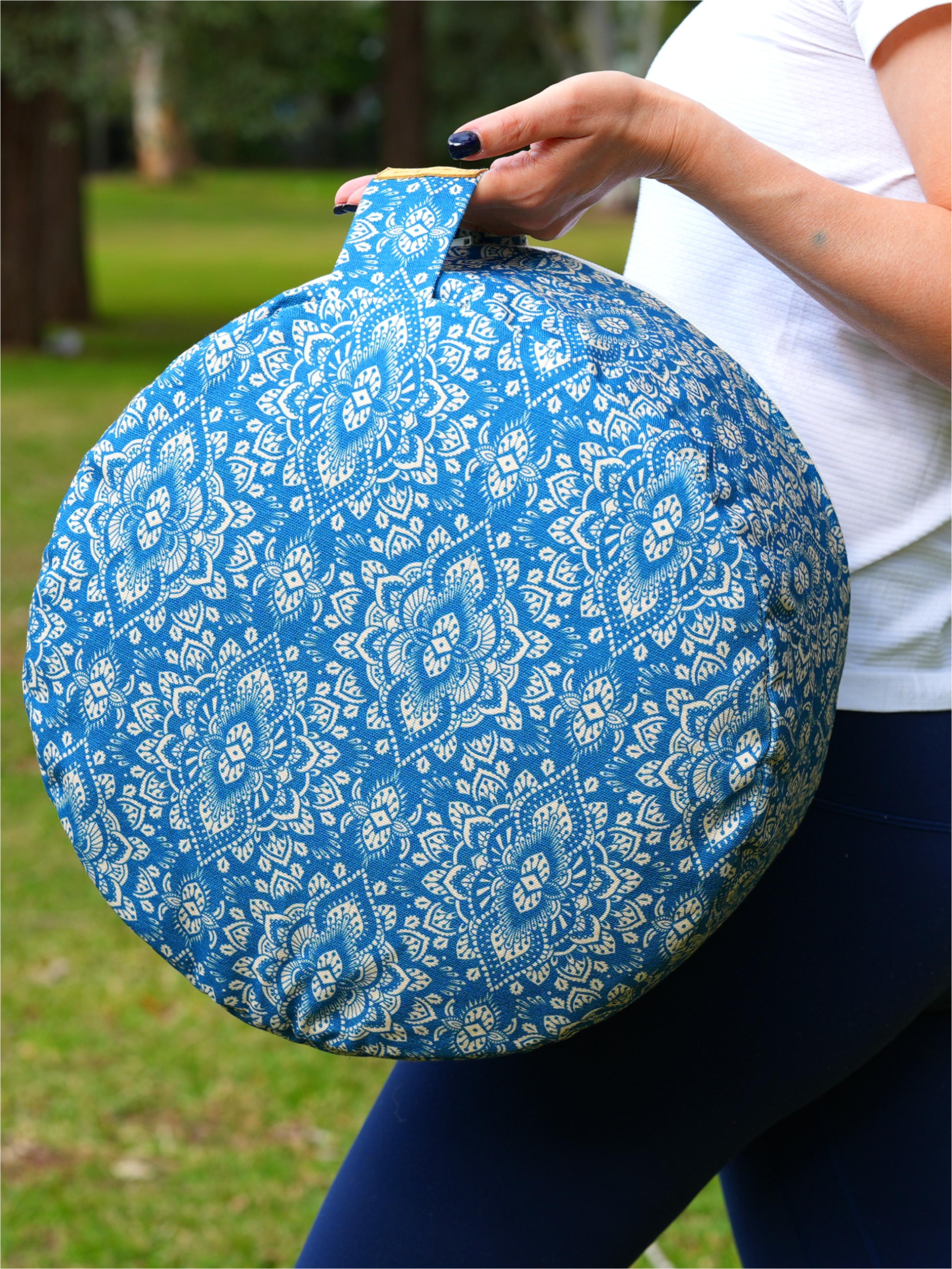 RONDO Meditation Cushion | Mandala | Indigo Blue