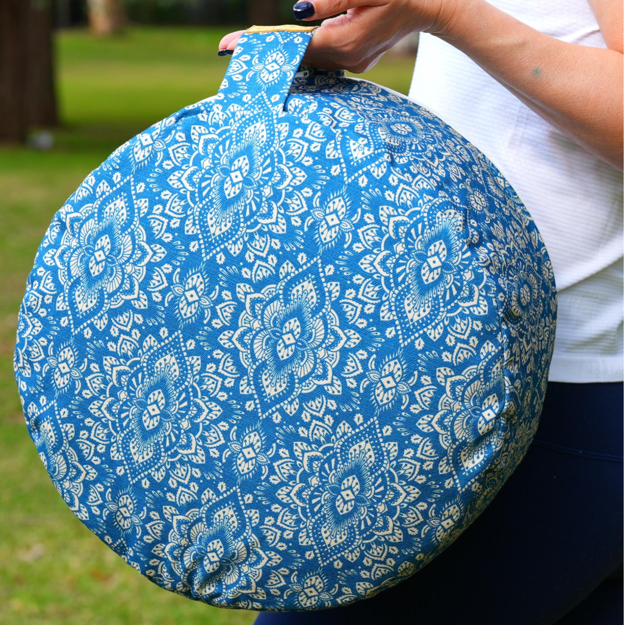 RONDO Meditation Cushion | Mandala | Indigo Blue