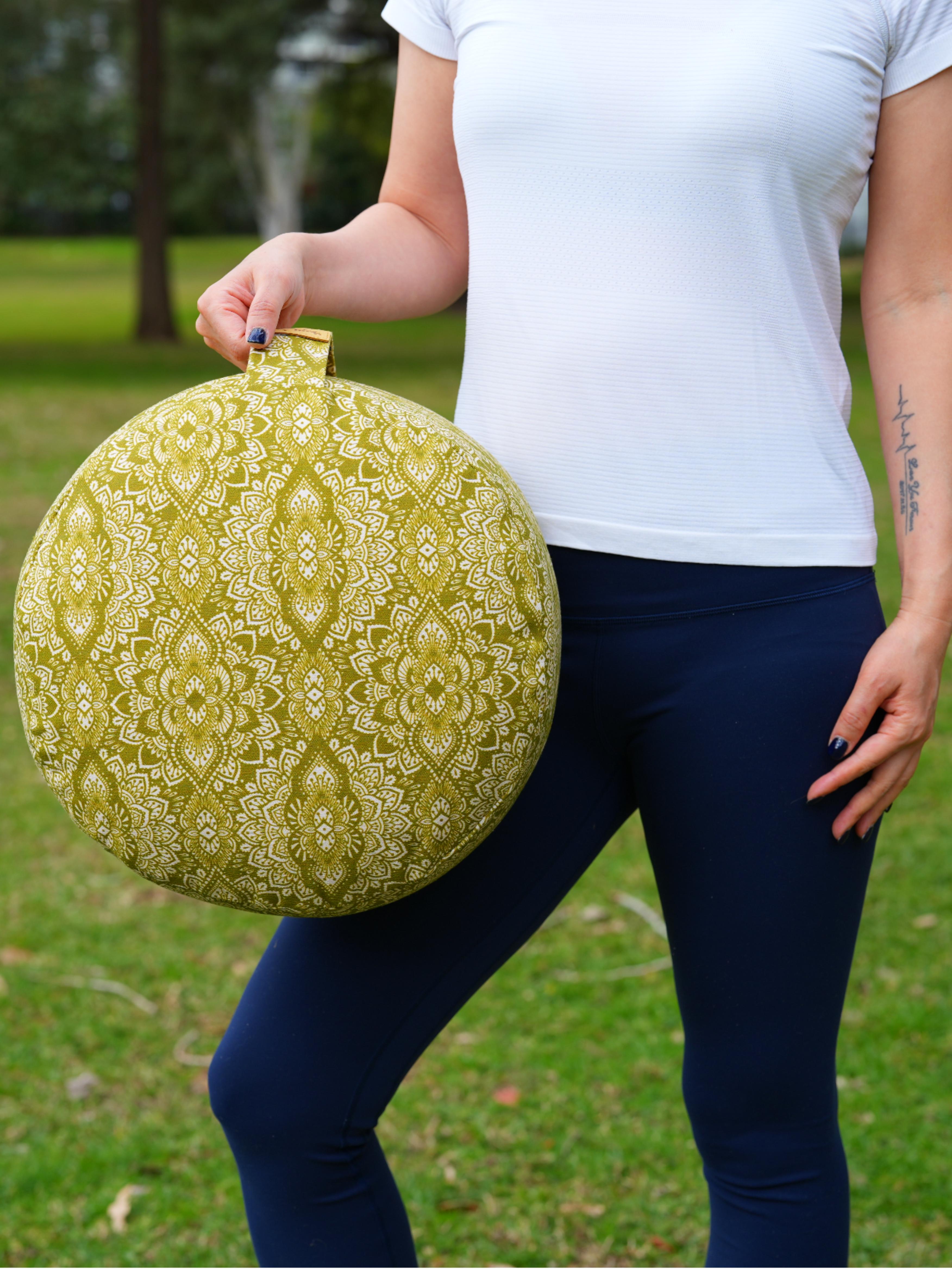 RONDO Meditation Cushion | Mandala | Olive Green