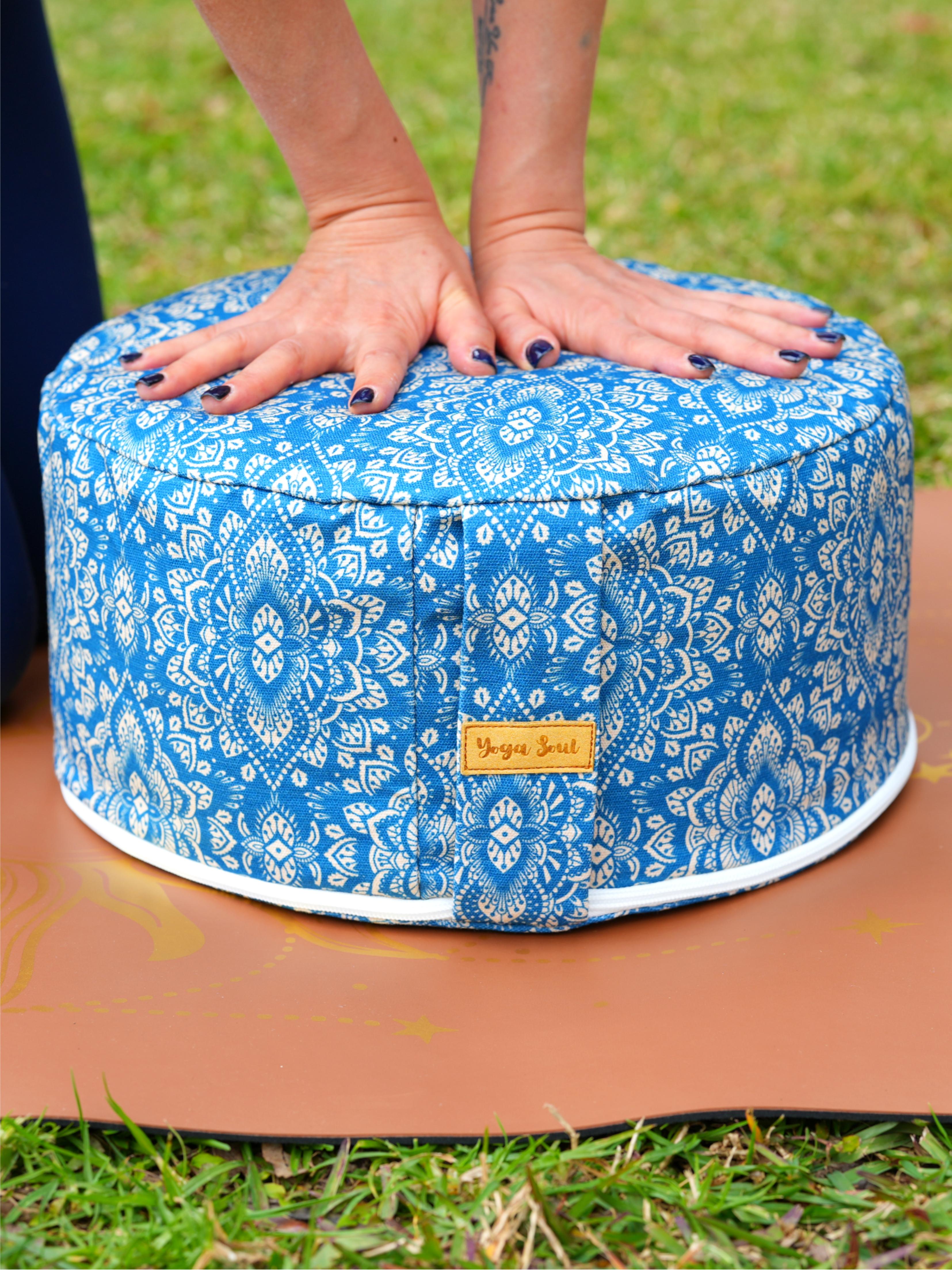 RONDO Meditation Cushion | Mandala | Indigo Blue