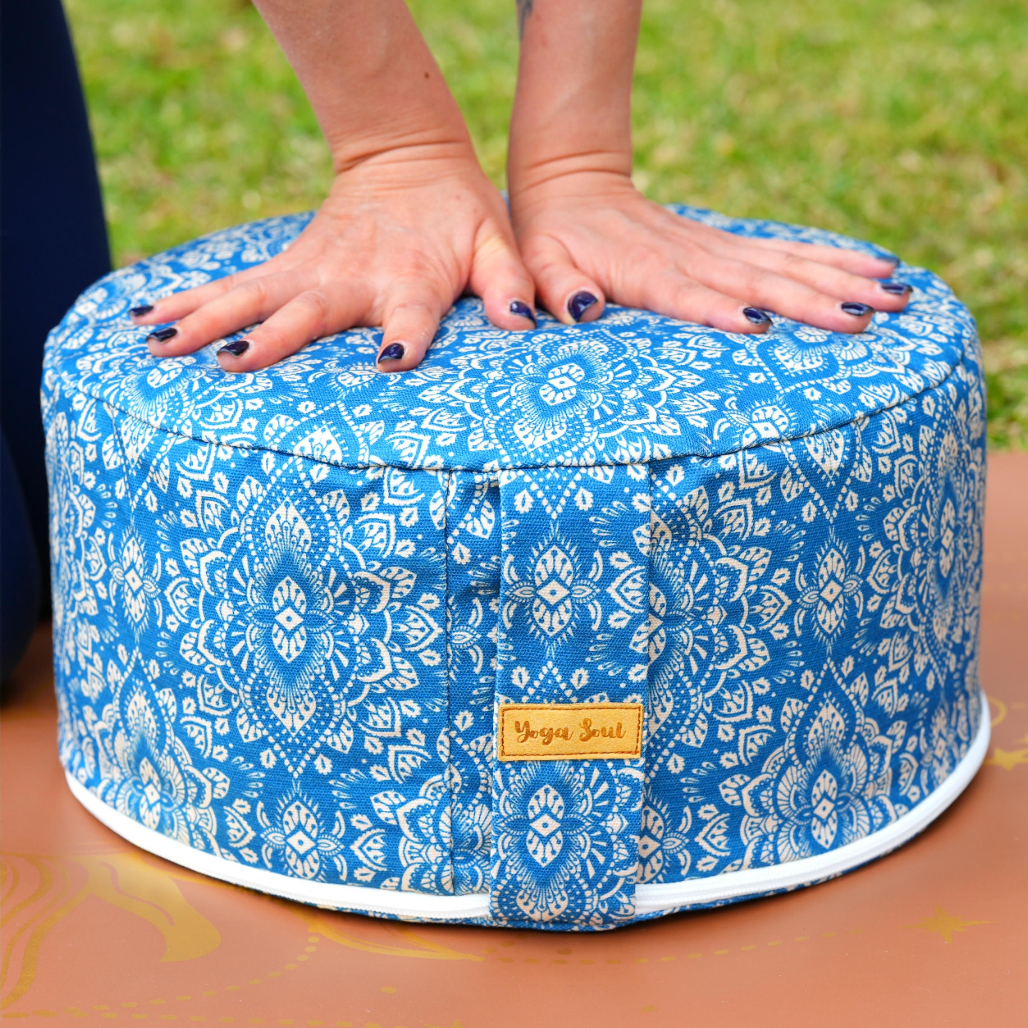 RONDO Meditation Cushion | Mandala | Indigo Blue