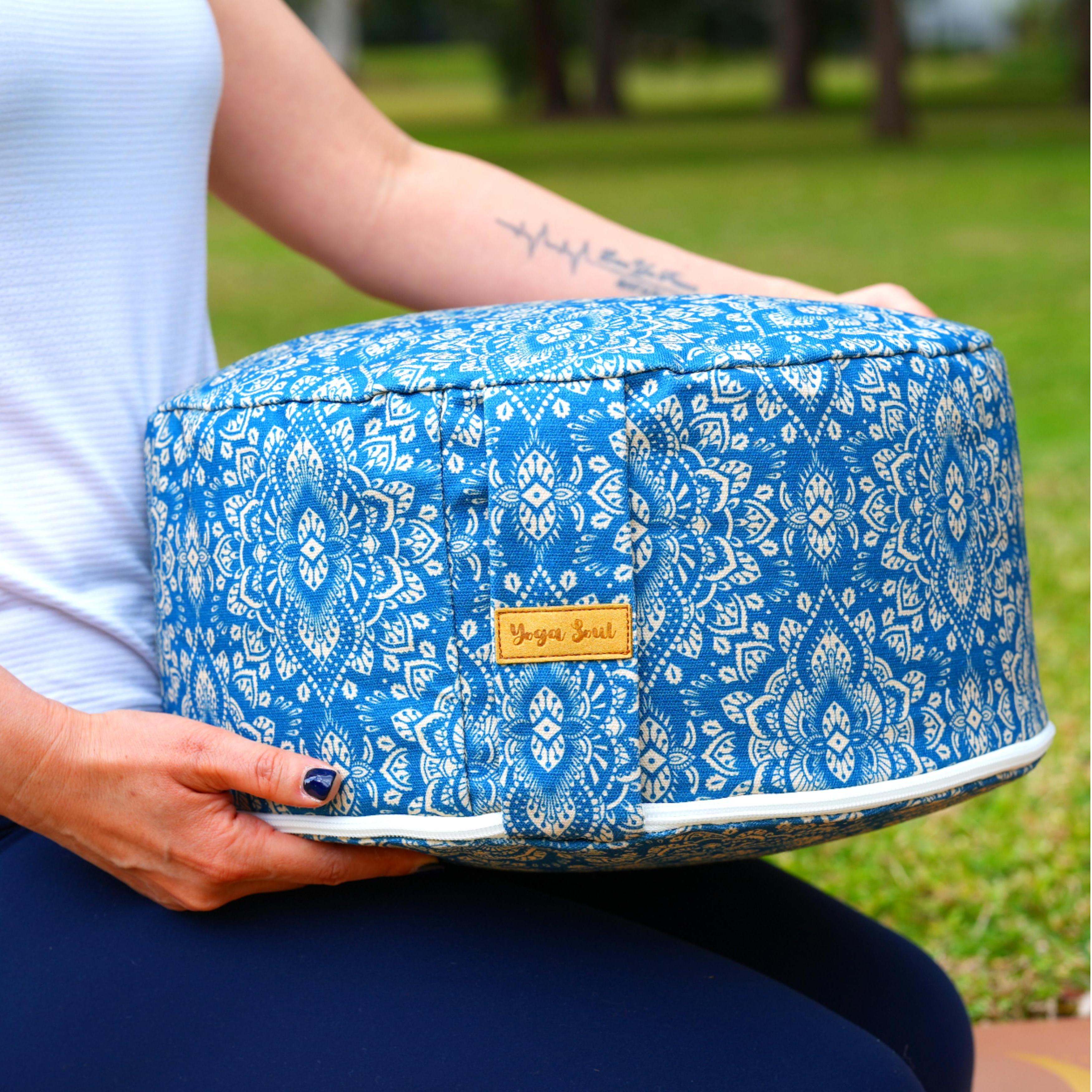 RONDO Meditation Cushion | Mandala | Indigo Blue