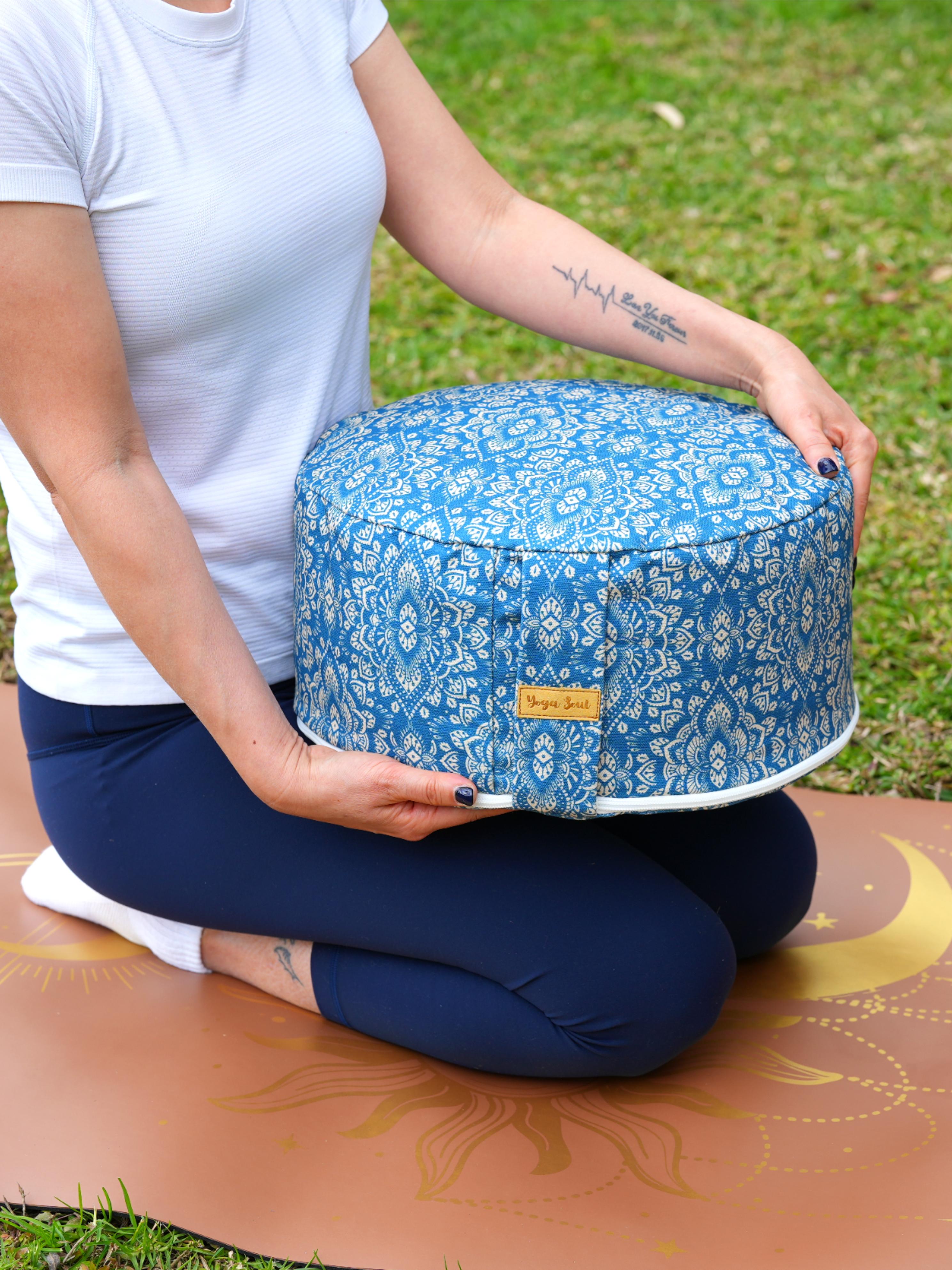 RONDO Meditation Cushion | Mandala | Indigo Blue