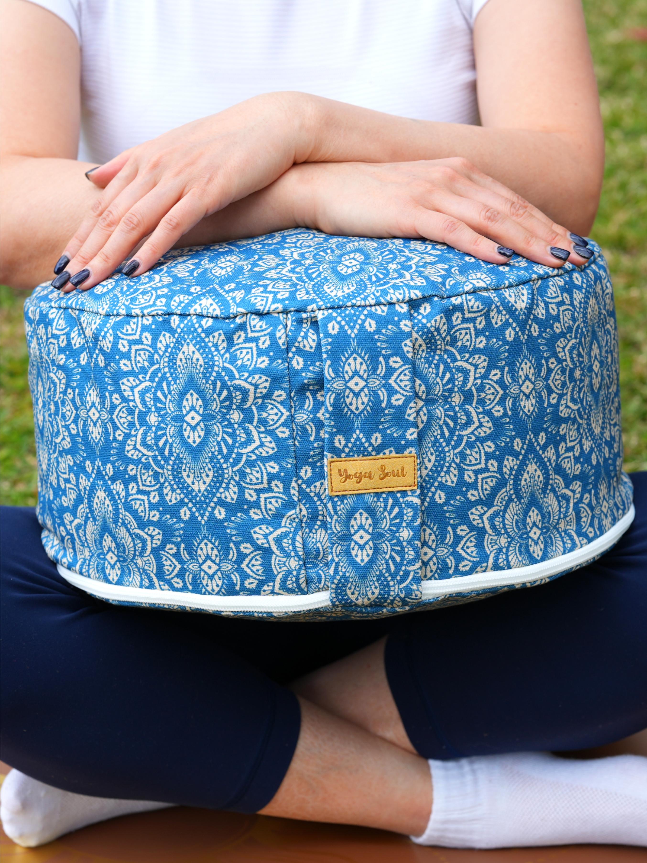 RONDO Meditation Cushion | Mandala | Indigo Blue