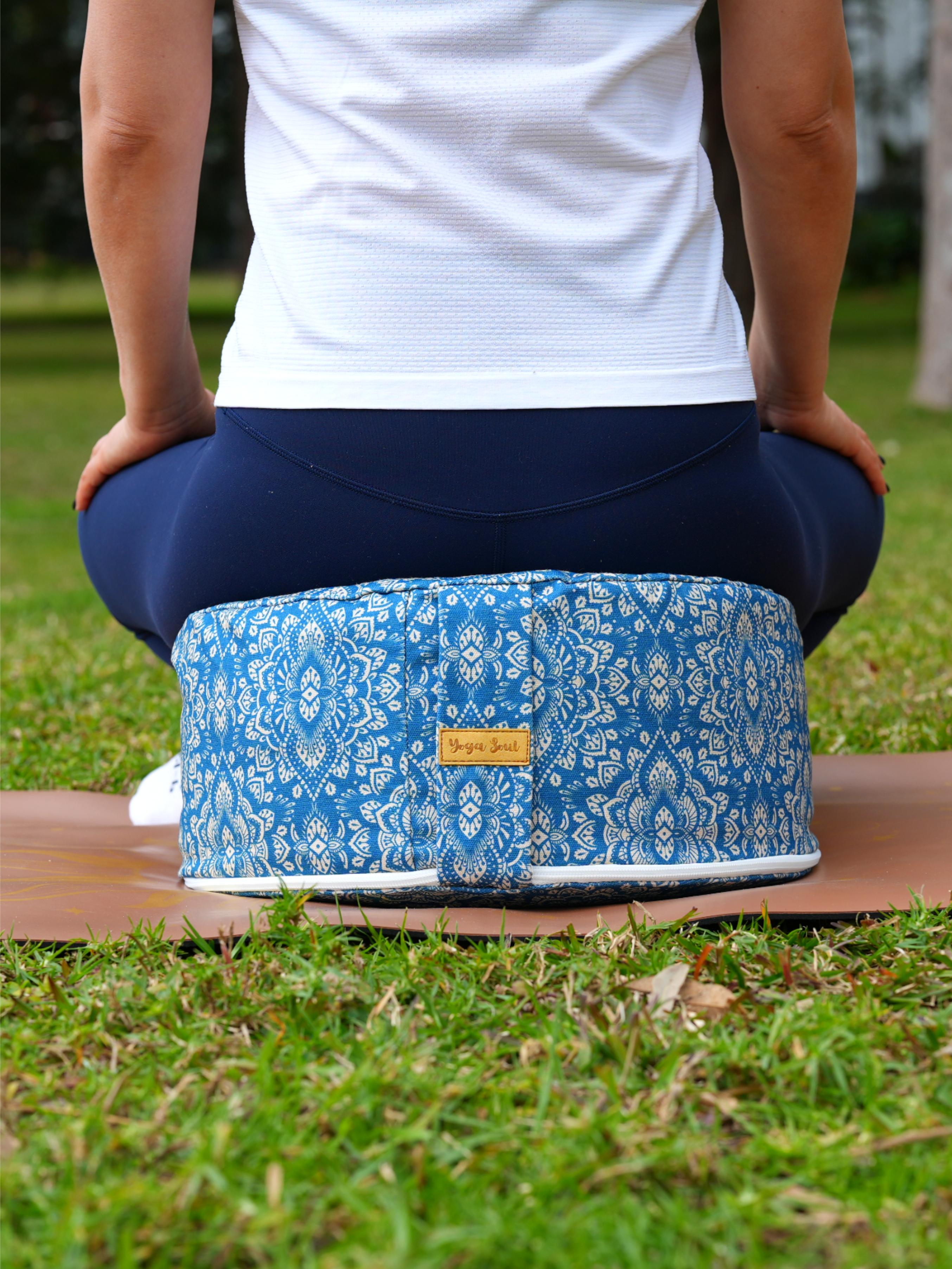 RONDO Meditation Cushion | Mandala | Indigo Blue