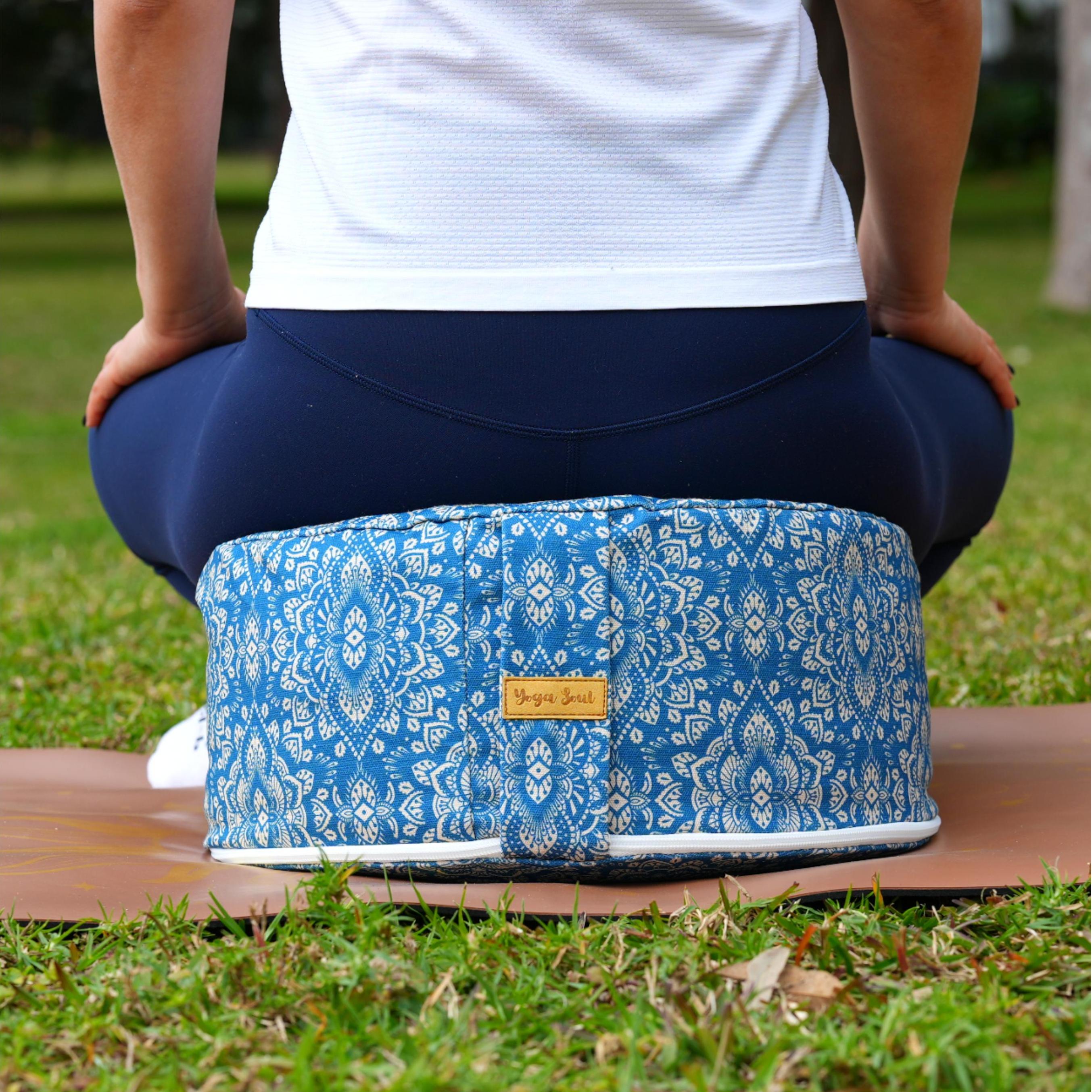RONDO Meditation Cushion | Mandala | Indigo Blue