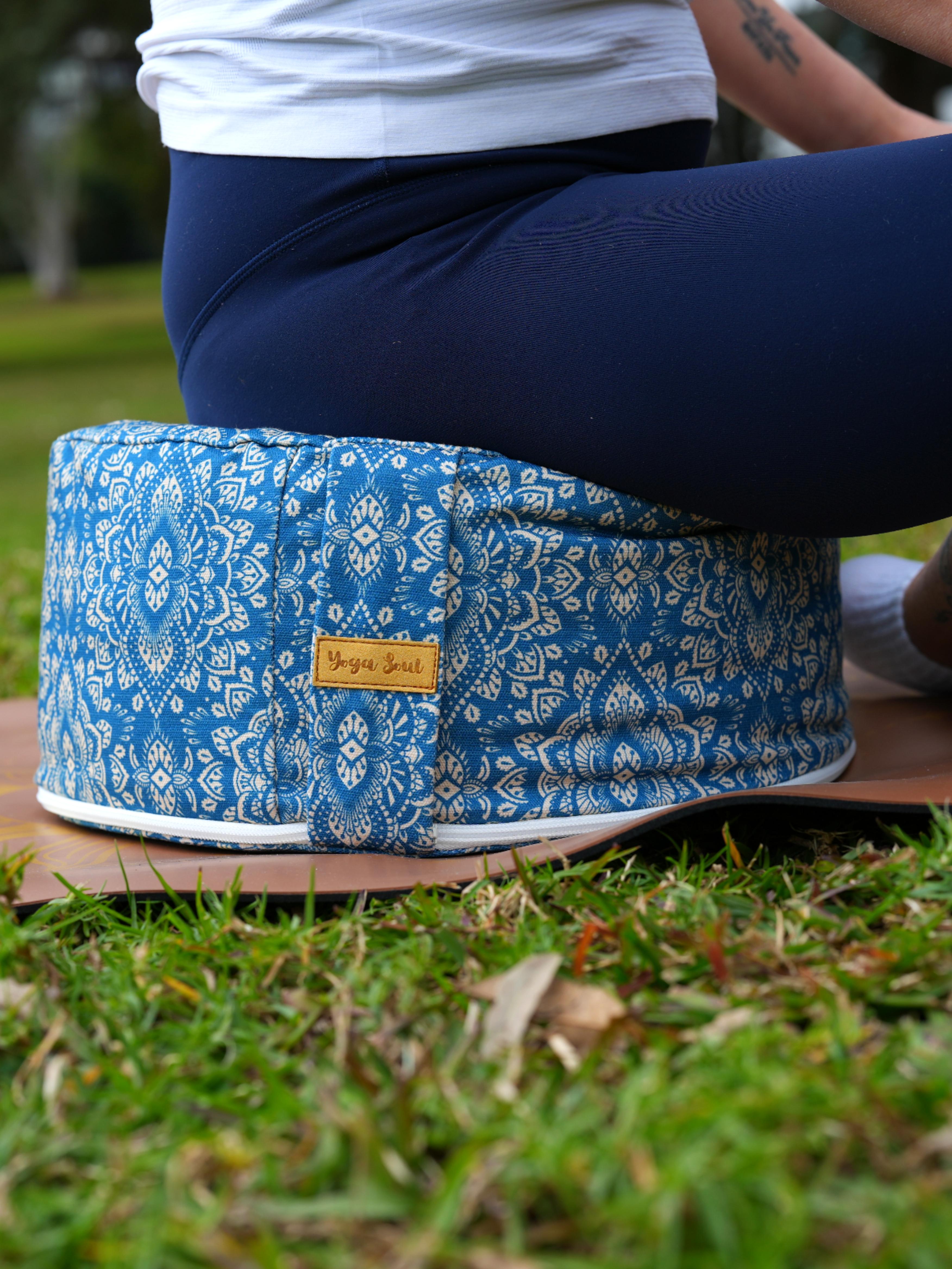 RONDO Meditation Cushion | Mandala | Indigo Blue