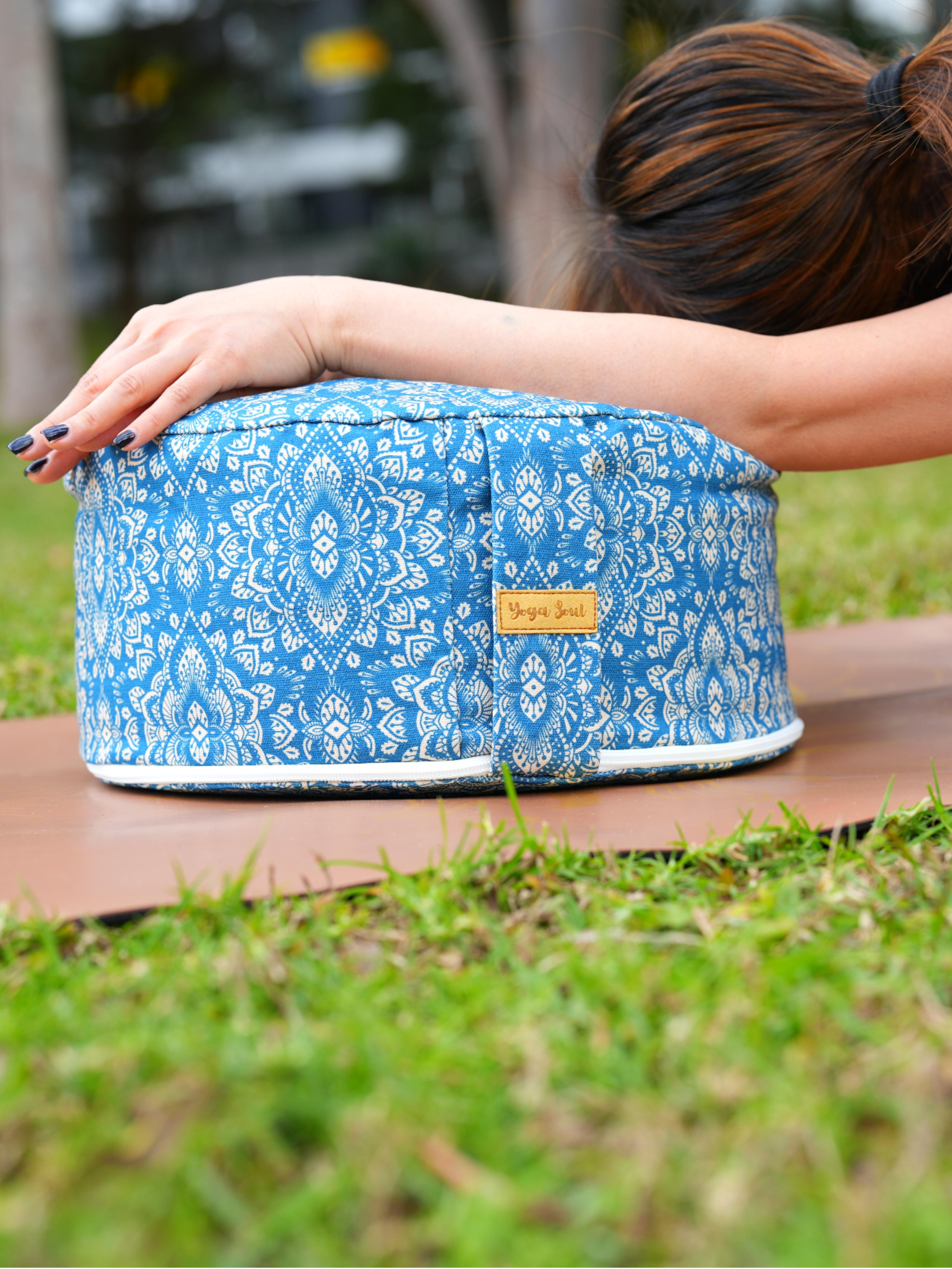RONDO Meditation Cushion | Mandala | Indigo Blue