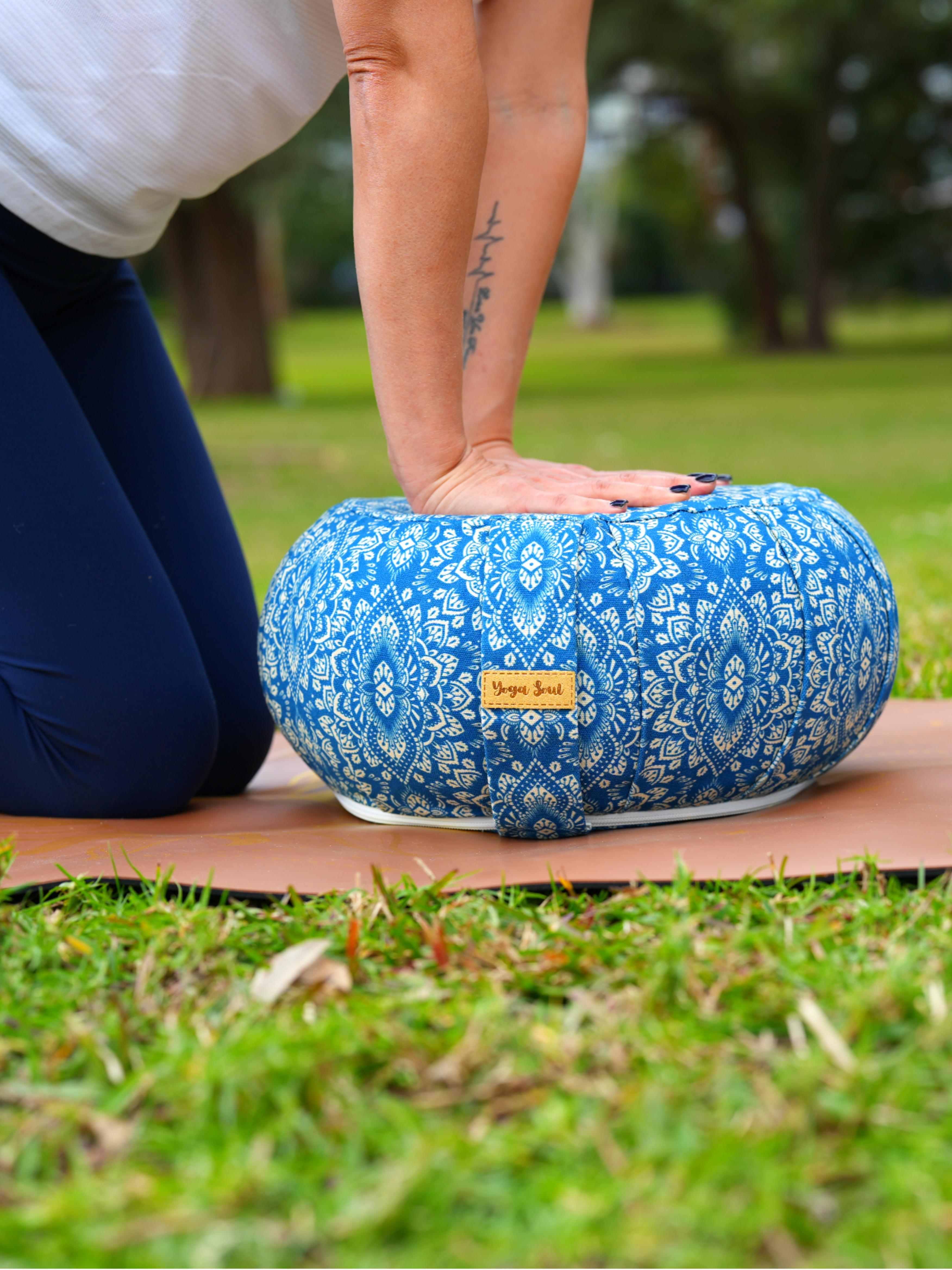 ZAFU Meditation Cushion | Mandala | Indigo Blue