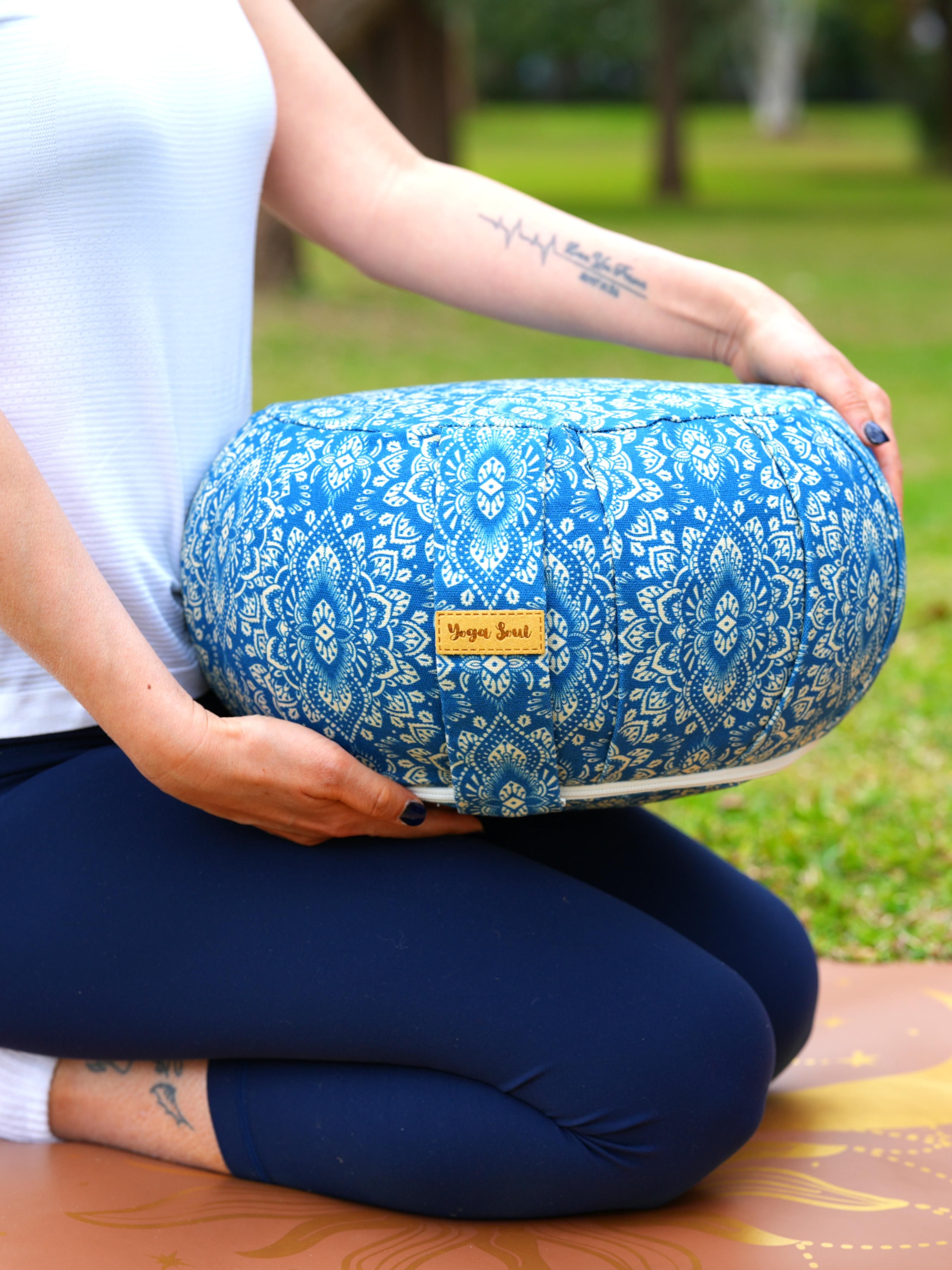 ZAFU Meditation Cushion | Mandala | Indigo Blue