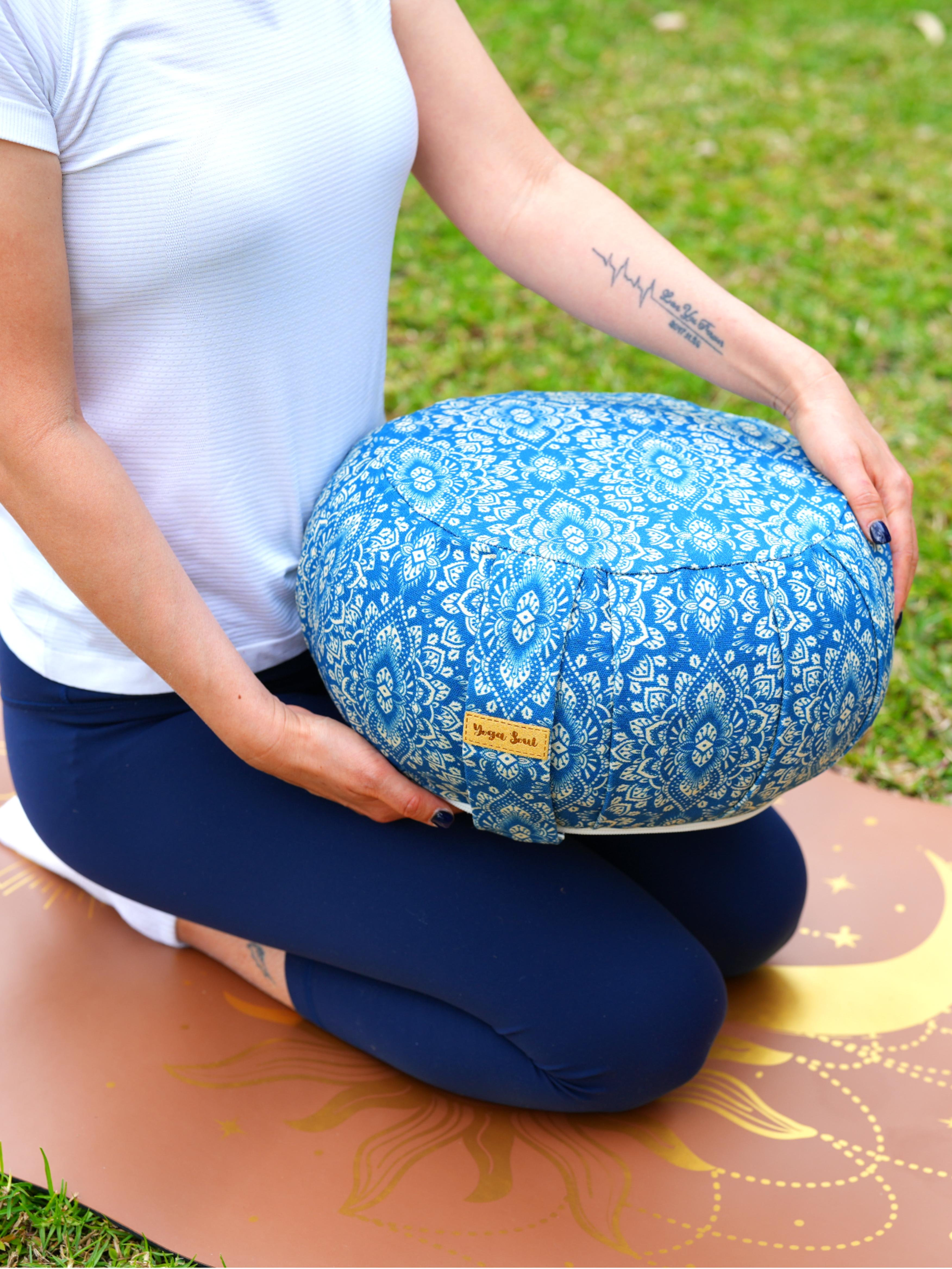 ZAFU Meditation Cushion | Mandala | Indigo Blue