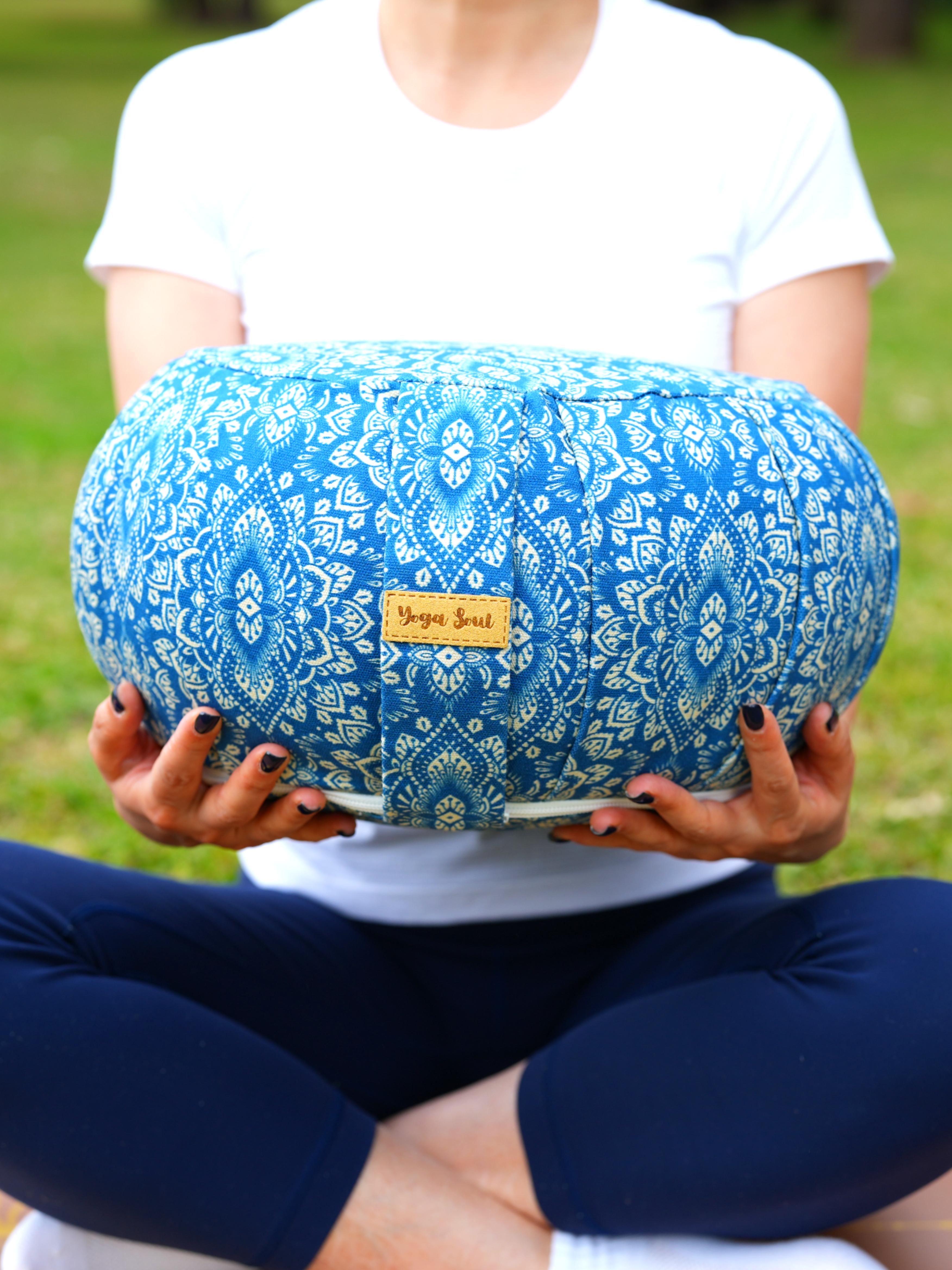 ZAFU Meditation Cushion | Mandala | Indigo Blue