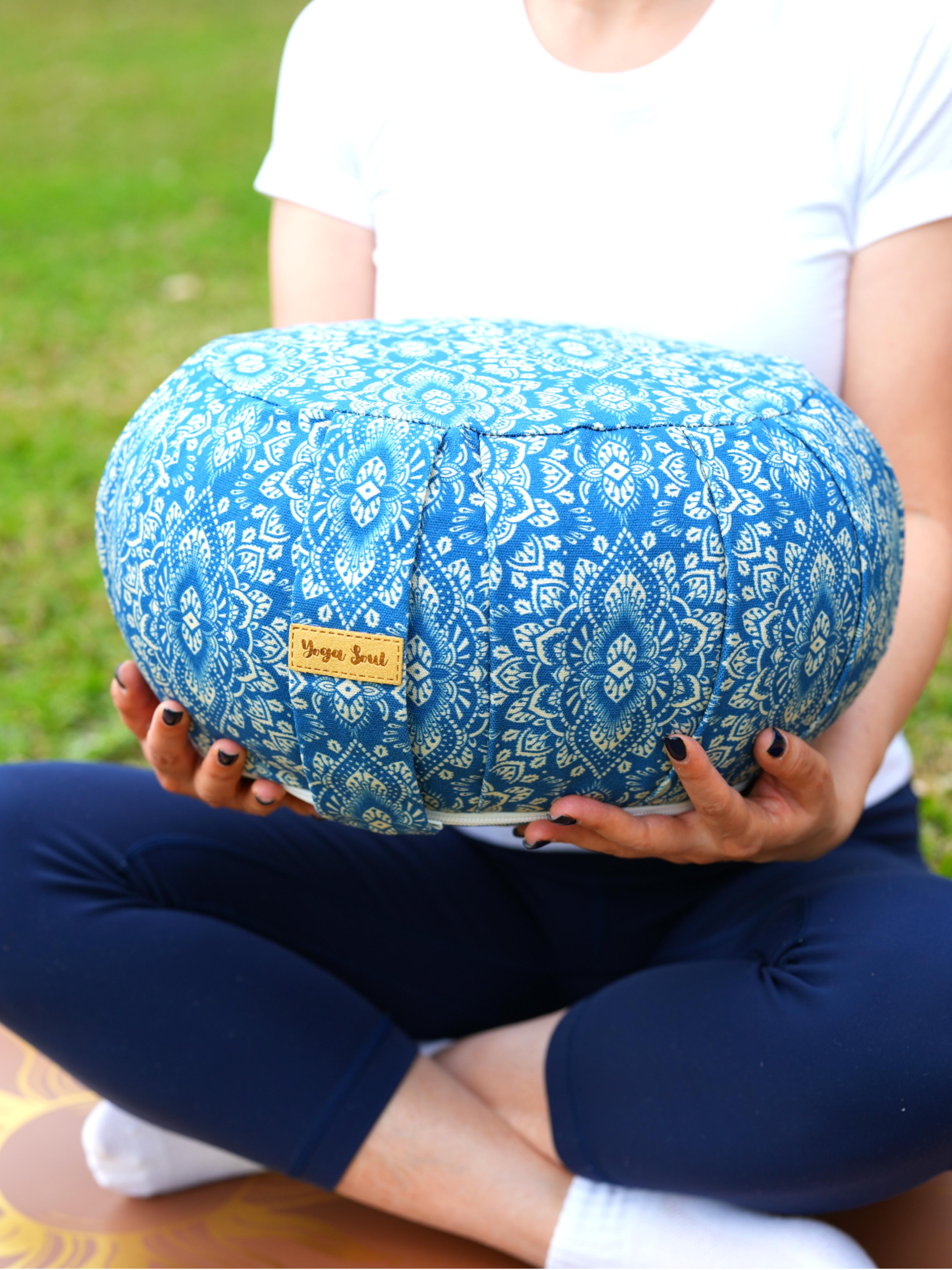 ZAFU Meditation Cushion | Mandala | Indigo Blue