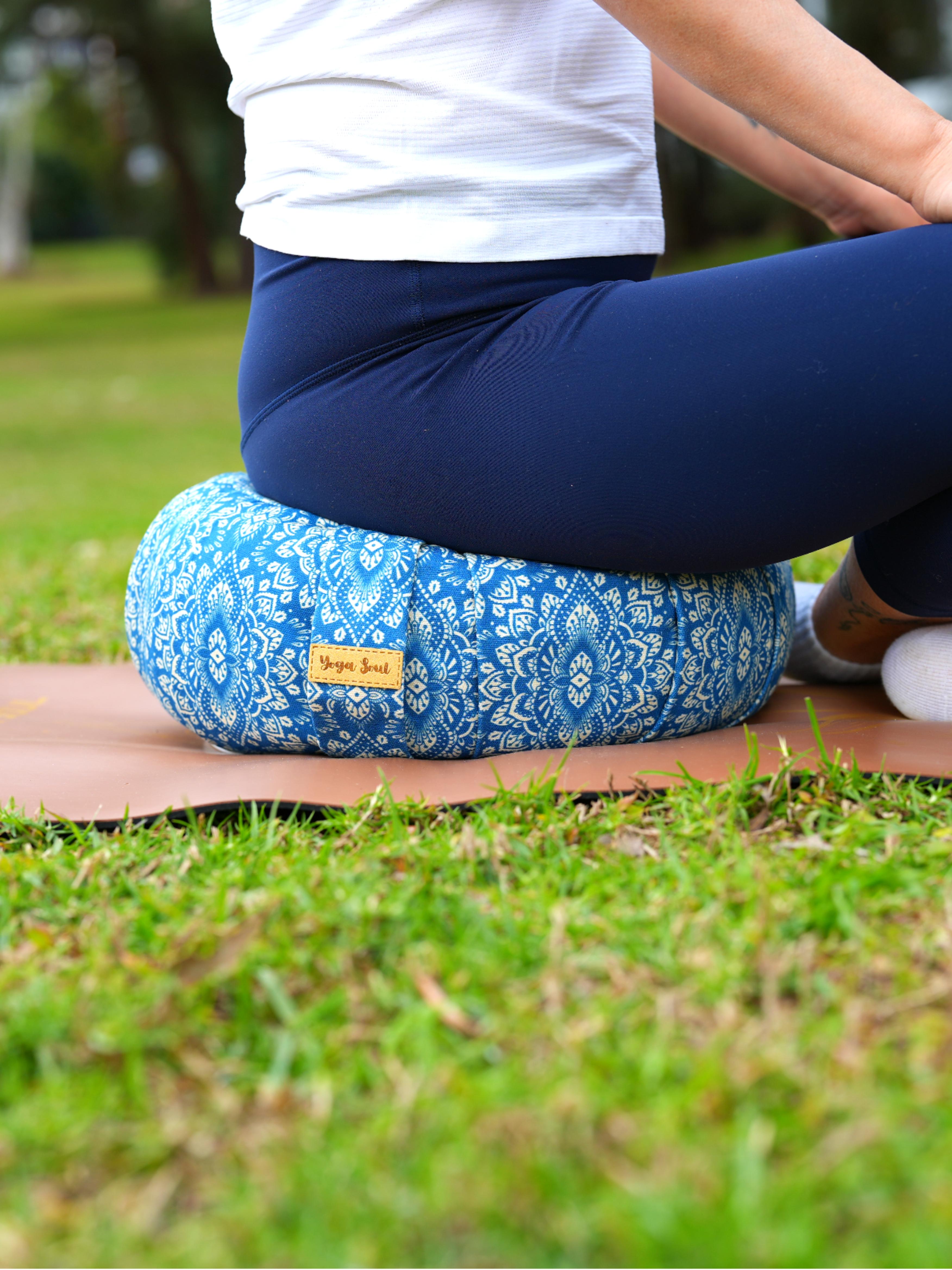 ZAFU Meditation Cushion | Mandala | Indigo Blue