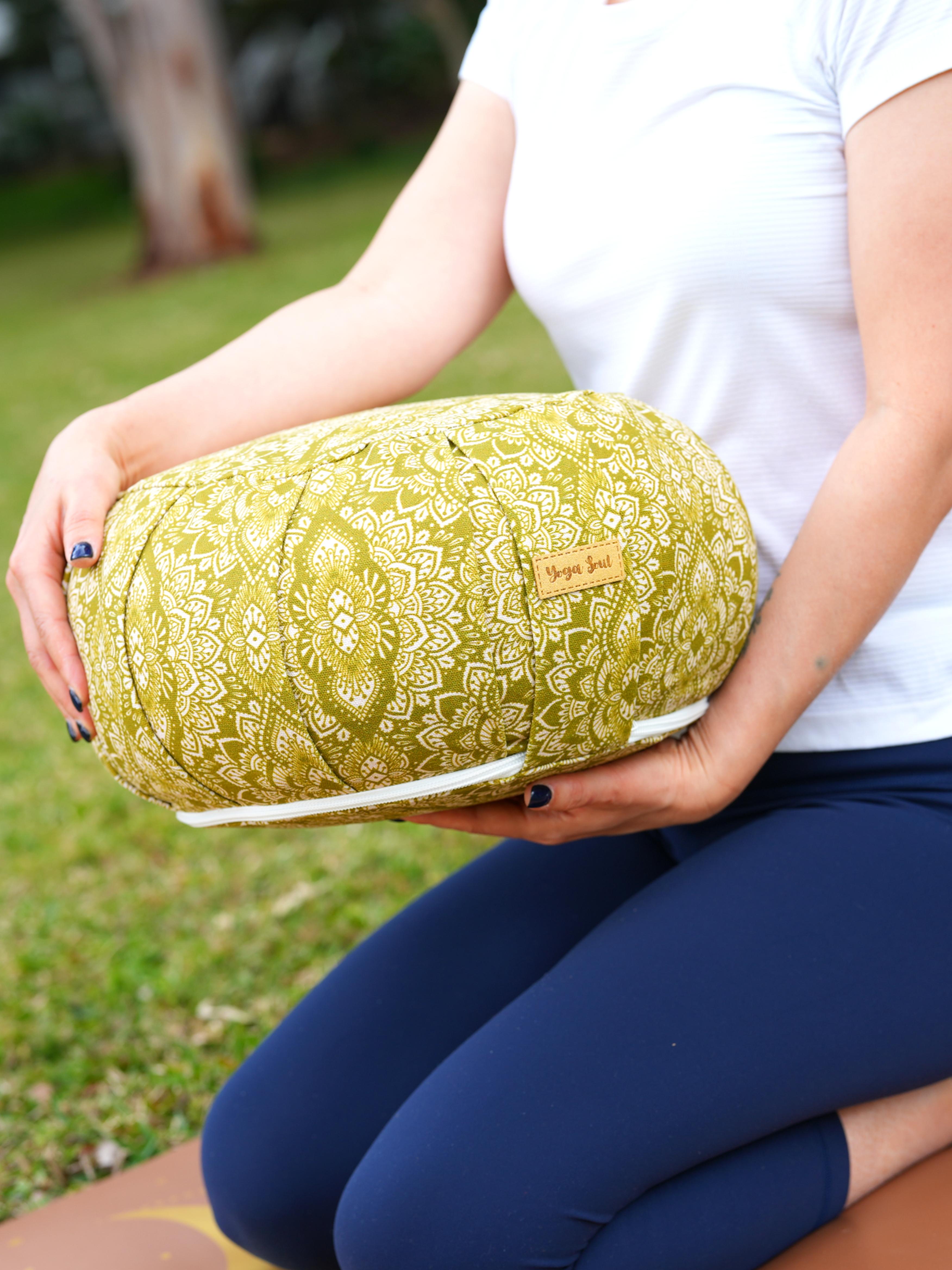 ZAFU Meditation Cushion | Mandala | Olive Green
