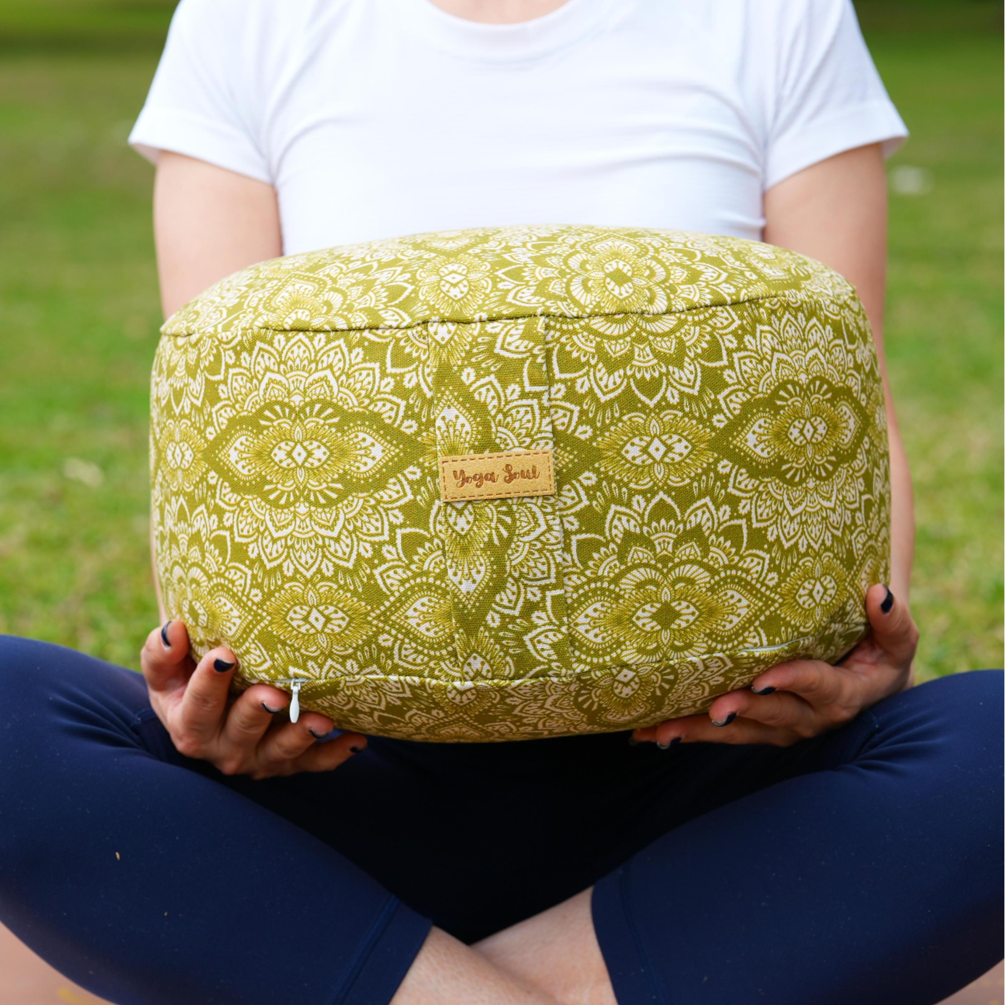 RONDO Meditation Cushion | Mandala | Olive Green
