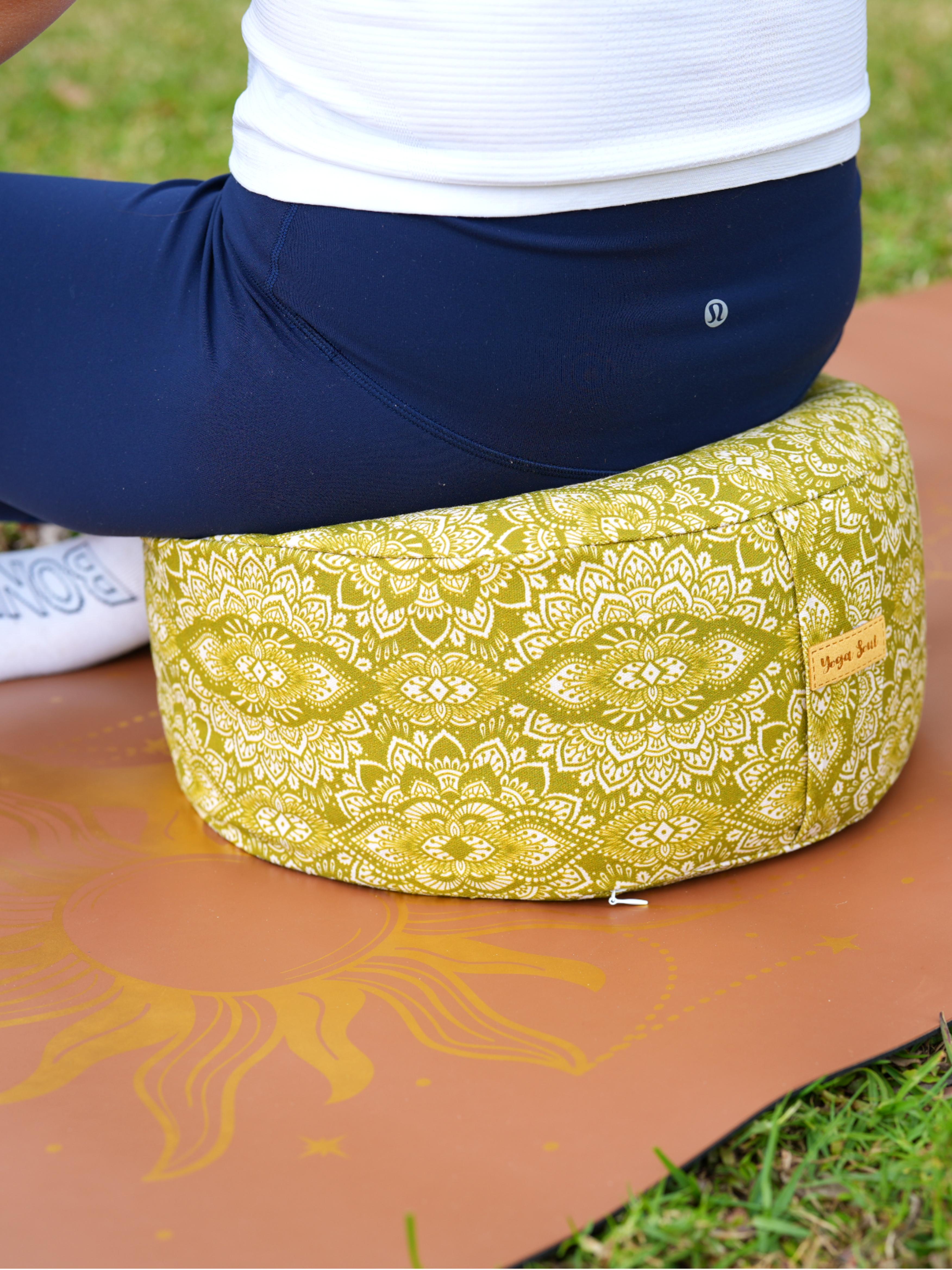 RONDO Meditation Cushion | Mandala | Olive Green