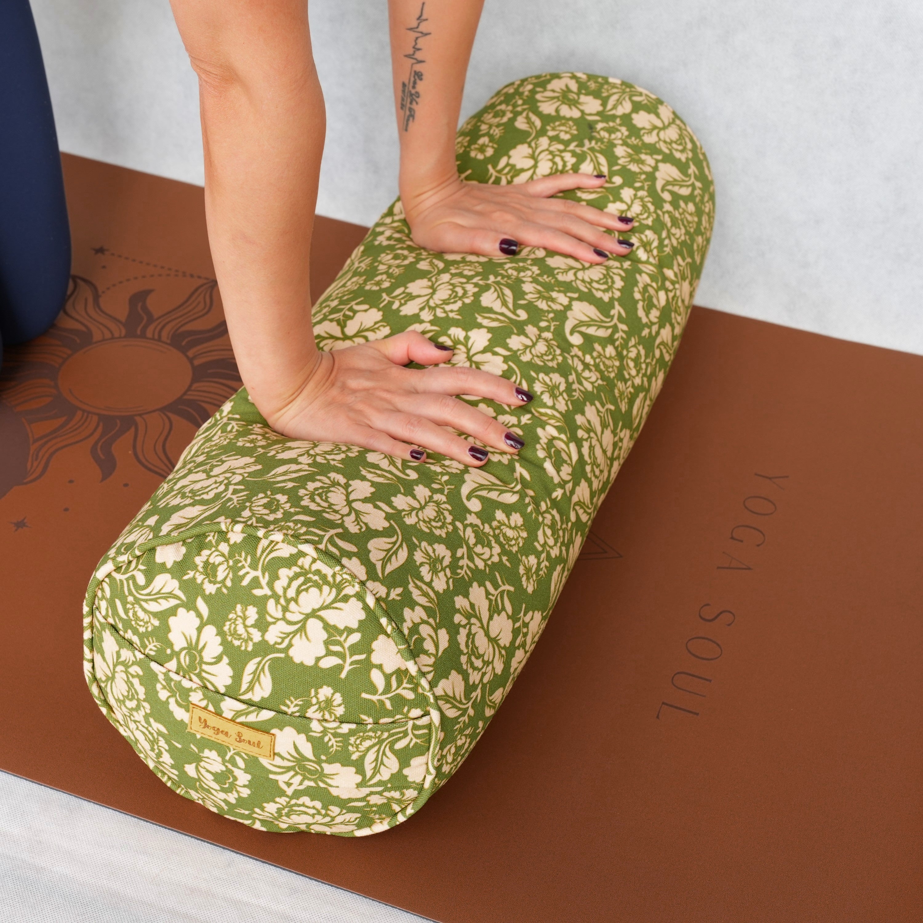 Round Yoga Bolster | Ananda Rose | Olive