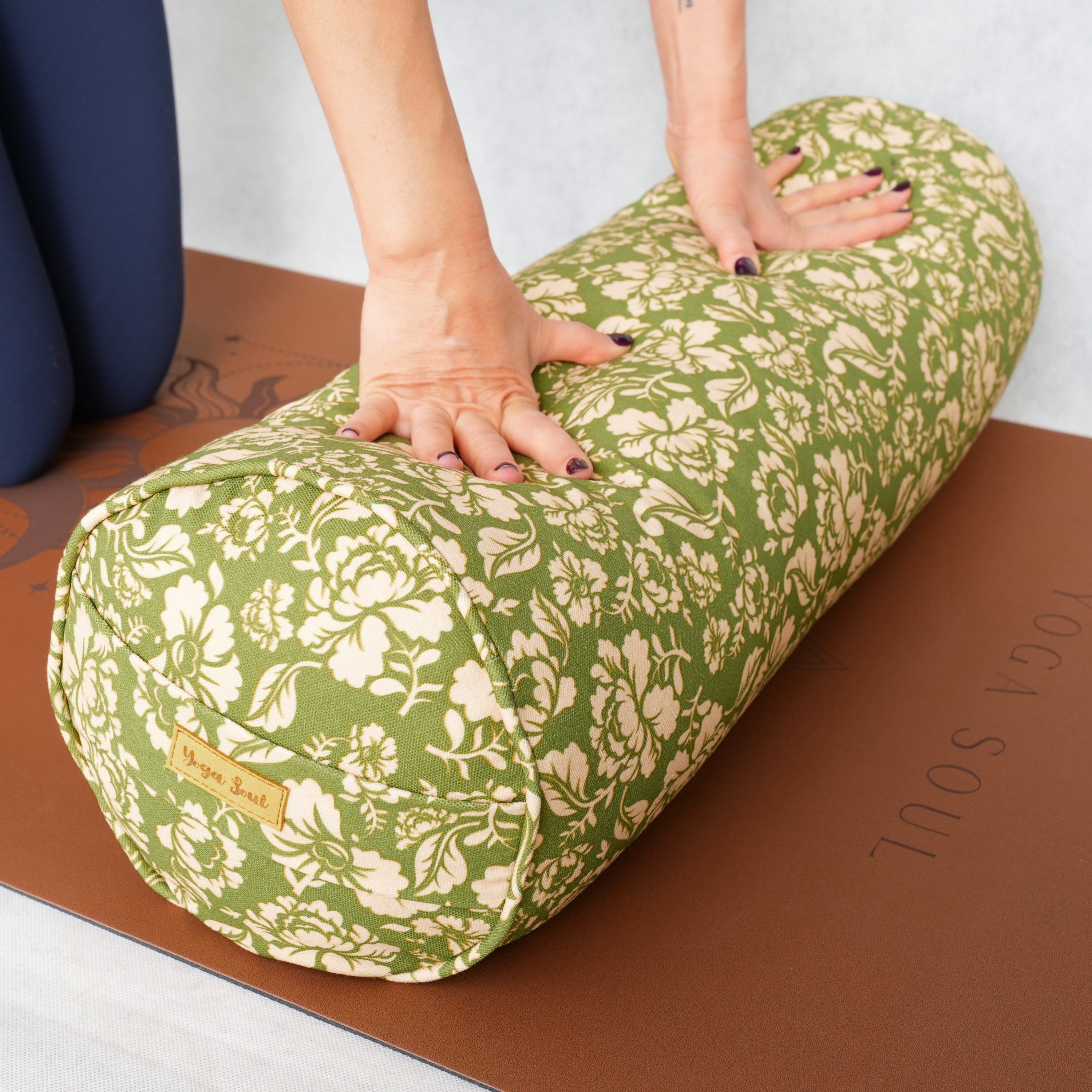 Round Yoga Bolster | Ananda Rose | Olive