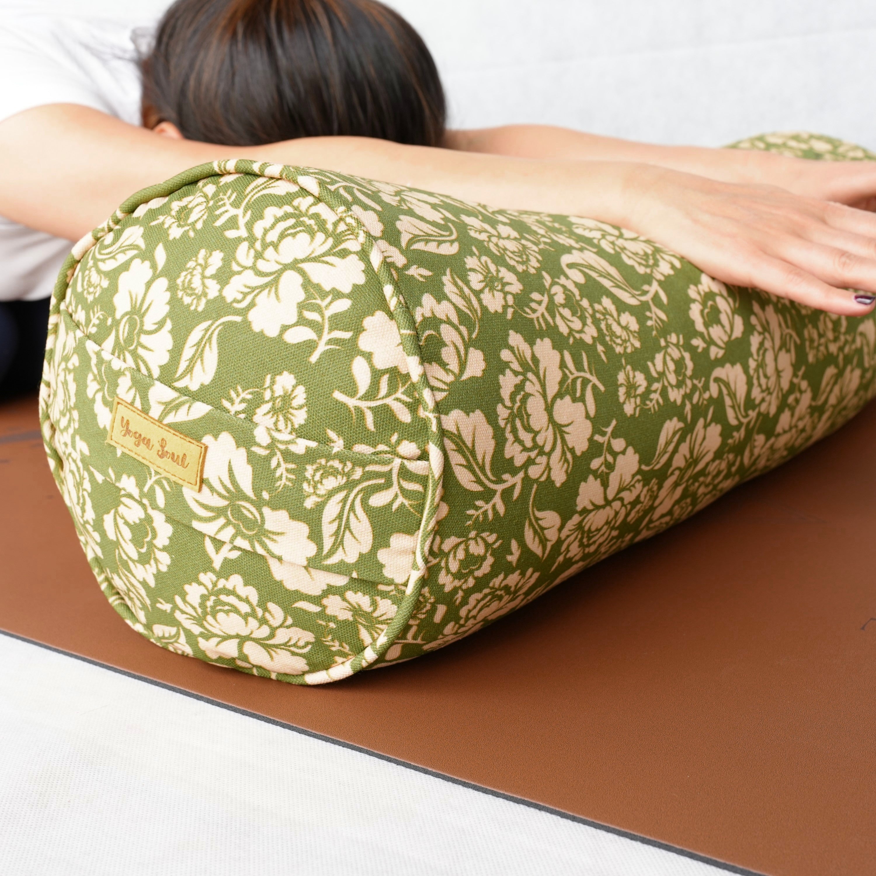 Round Yoga Bolster | Ananda Rose | Olive