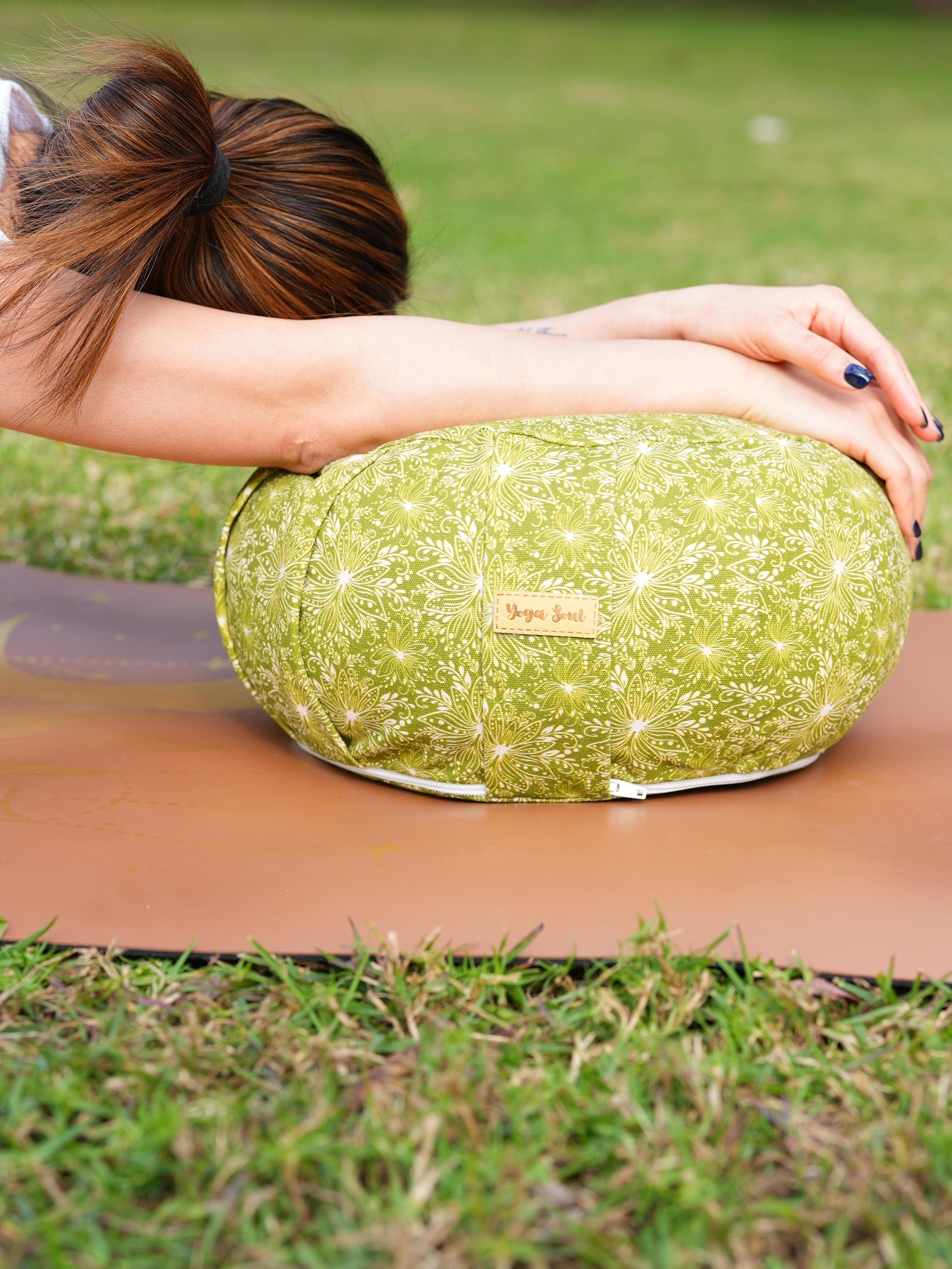 ZAFU Meditation Cushion | Lotus | Olive Green