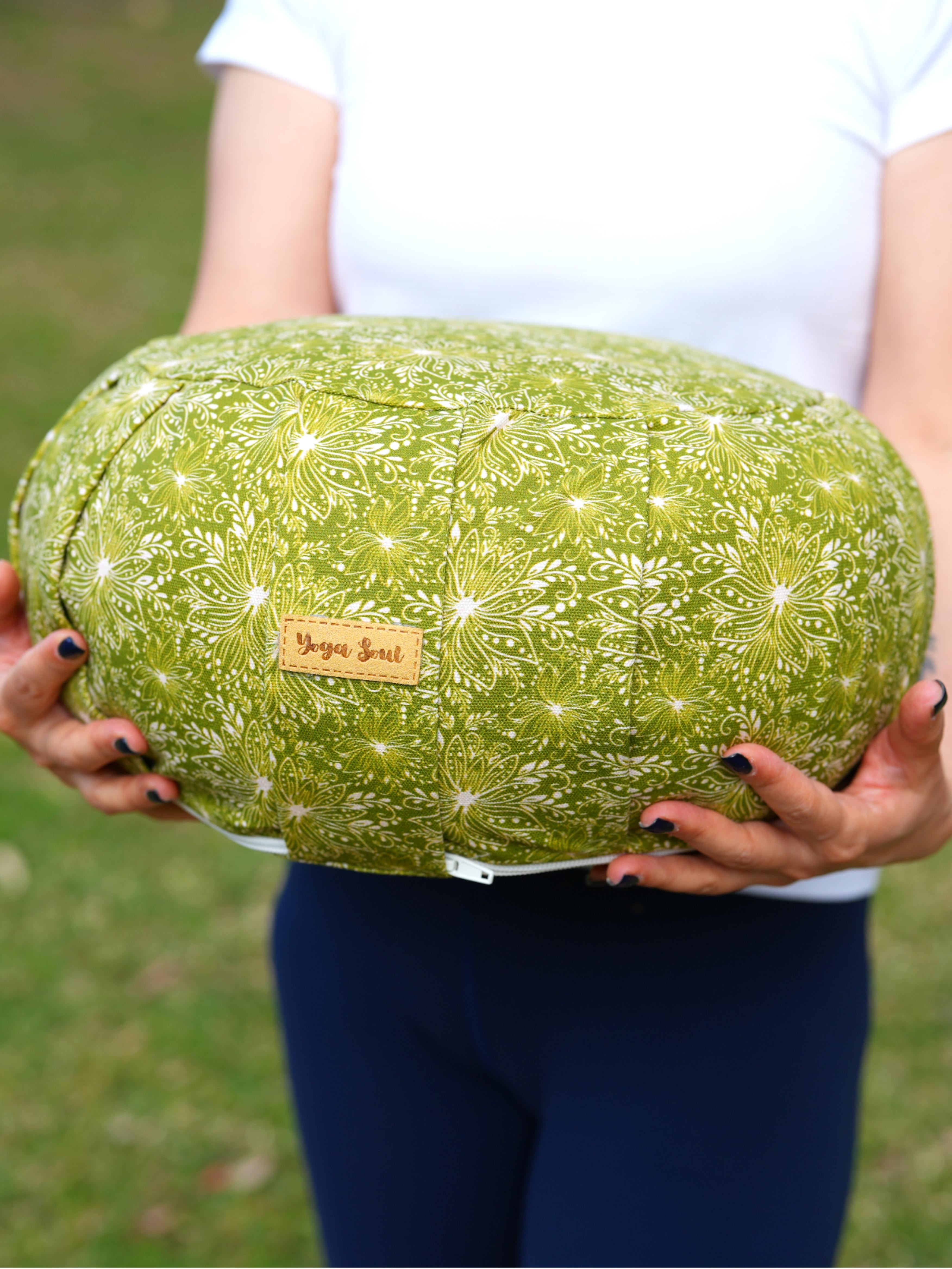 ZAFU Meditation Cushion | Lotus | Olive Green