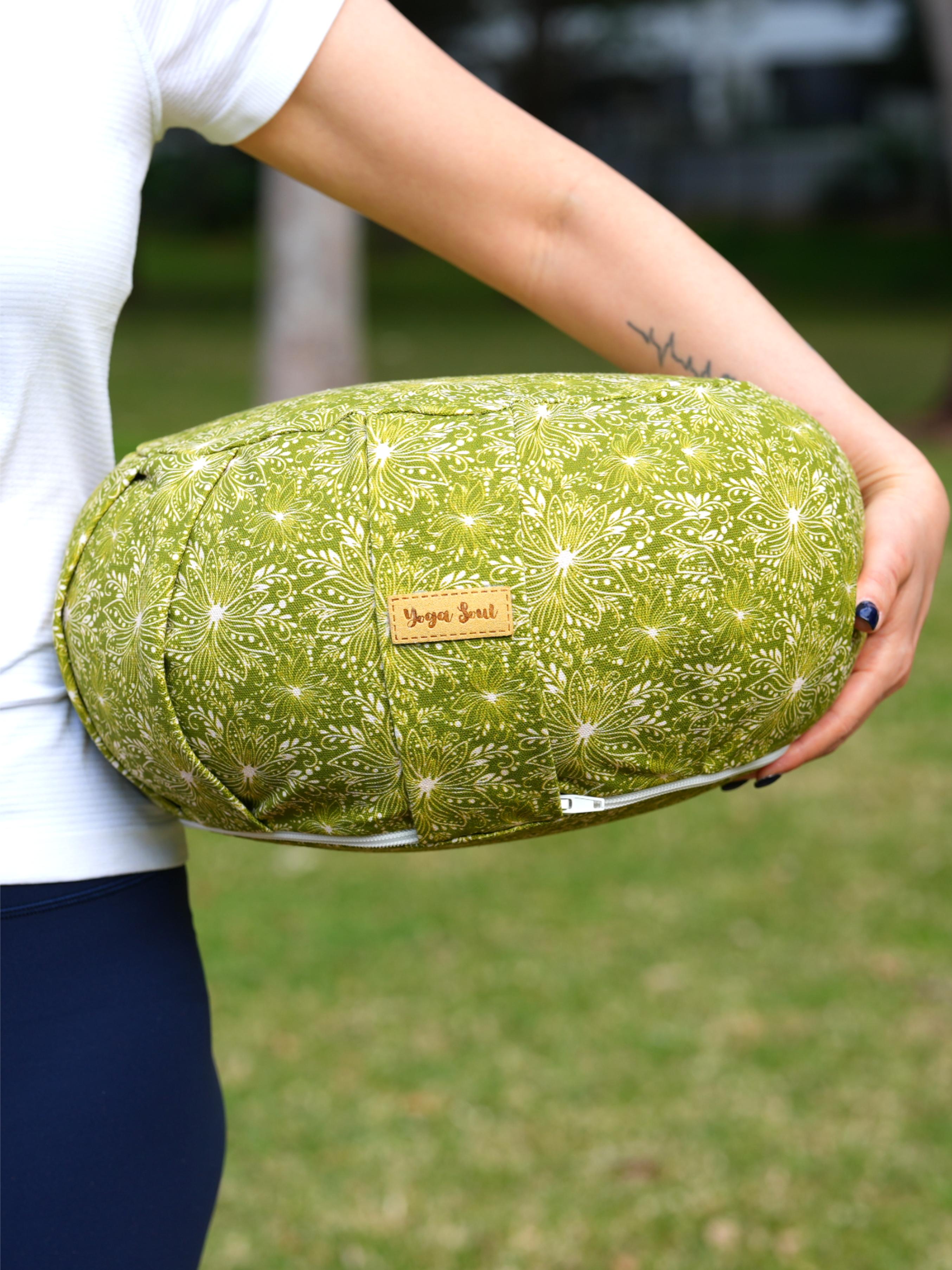 ZAFU Meditation Cushion | Lotus | Olive Green
