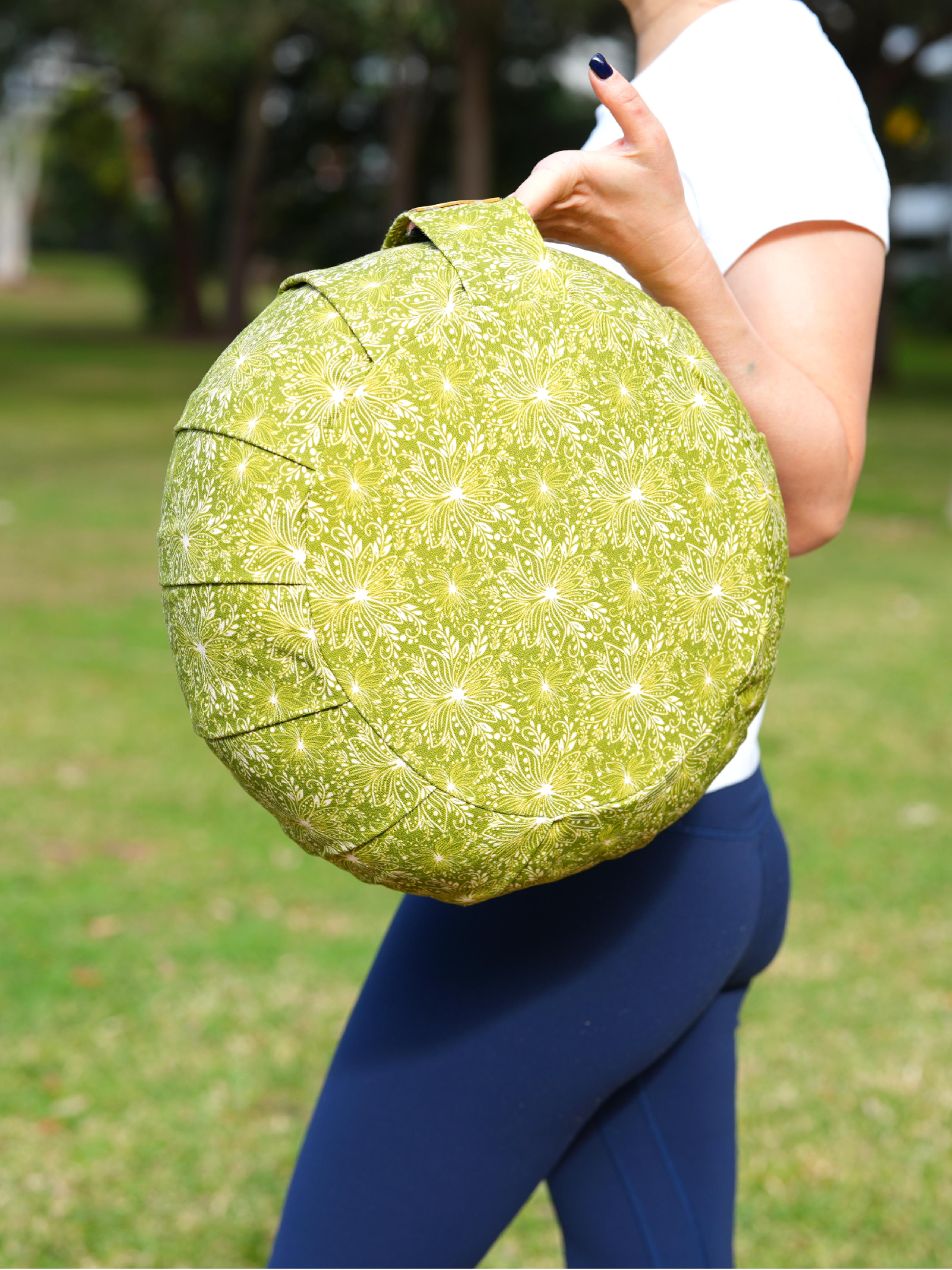 ZAFU Meditation Cushion | Lotus | Olive Green