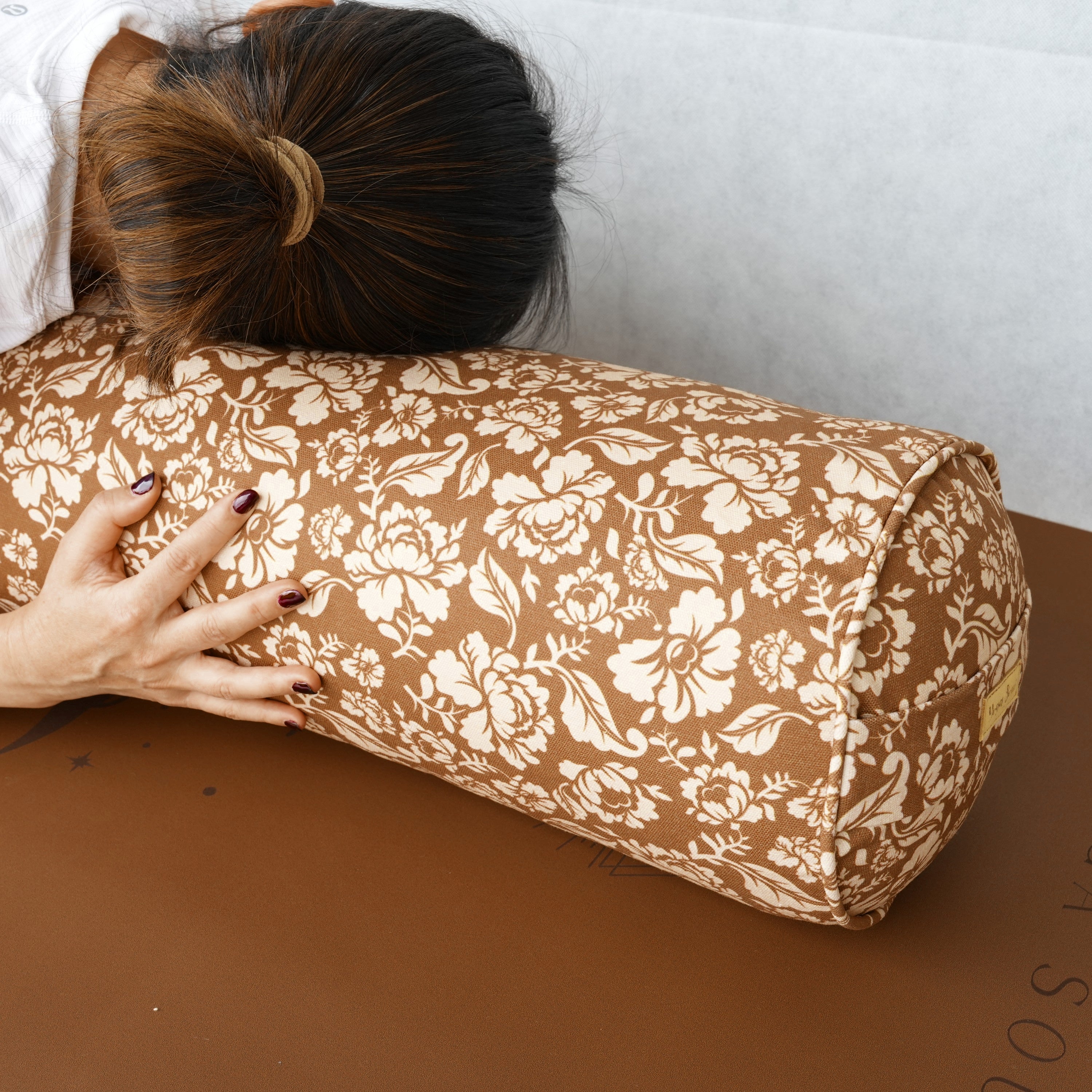 Round Yoga Bolster | Ananda Rose | Caramel