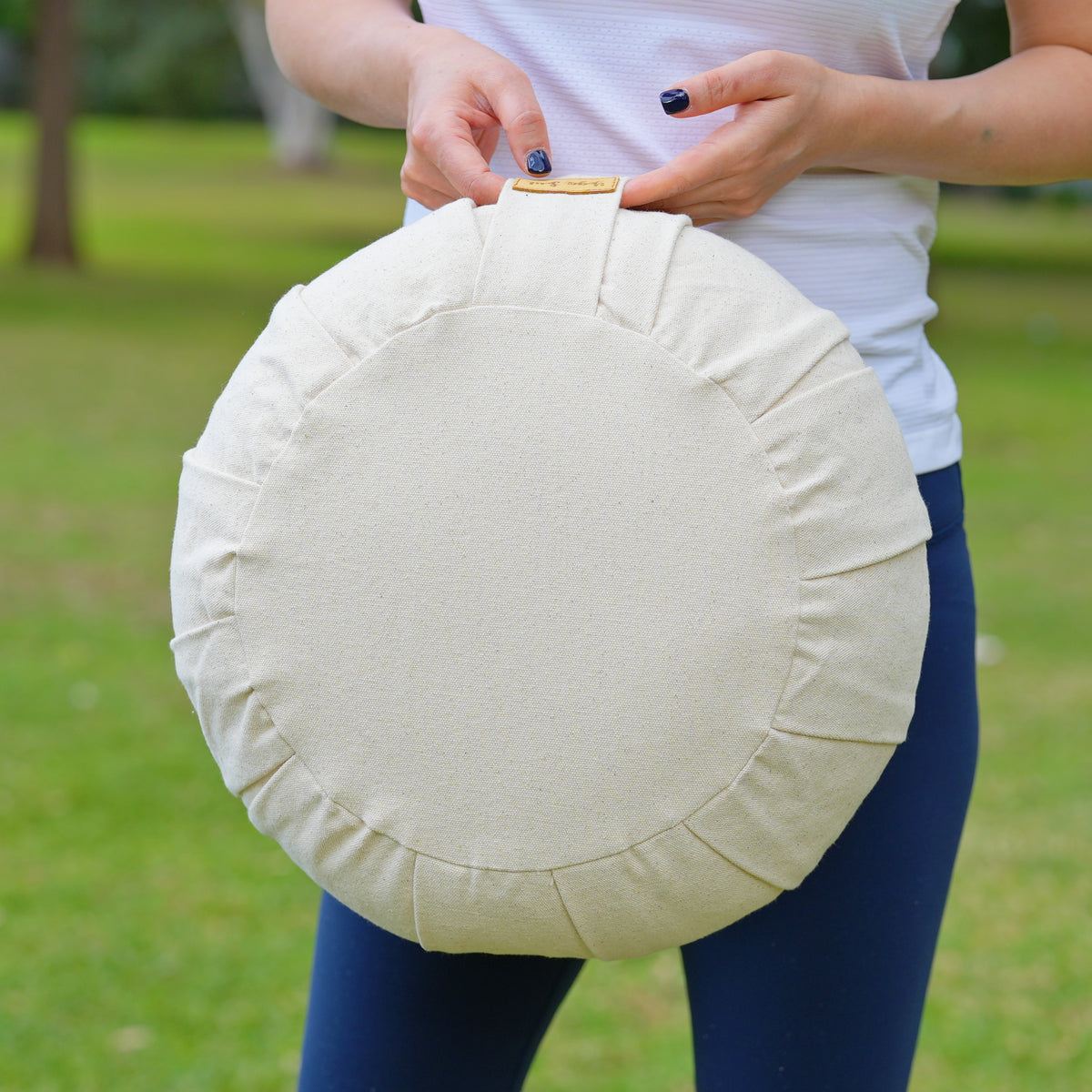 Round Zafu Meditation Cushion | Sattva Purity