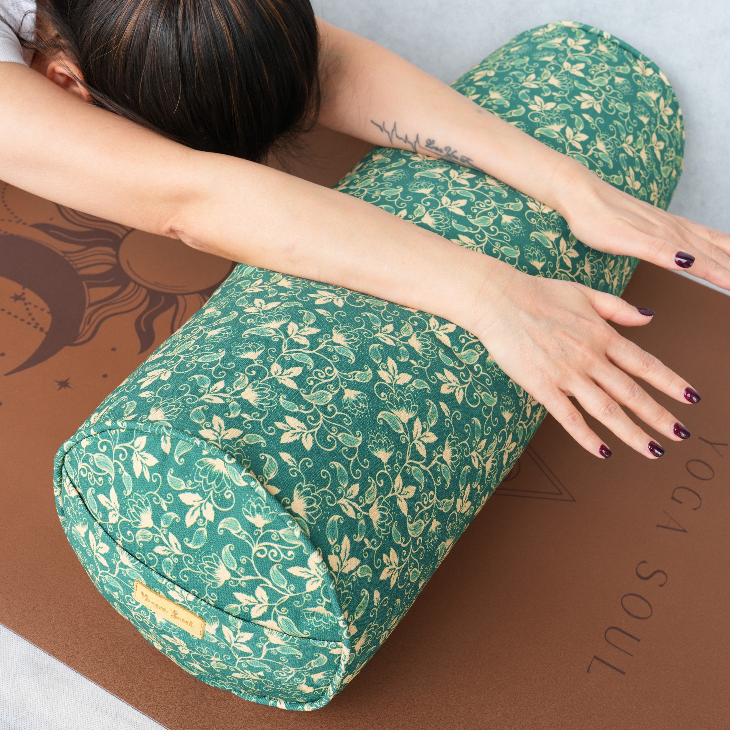 Round Yoga Bolster | Shanti Lotus| Forrest
