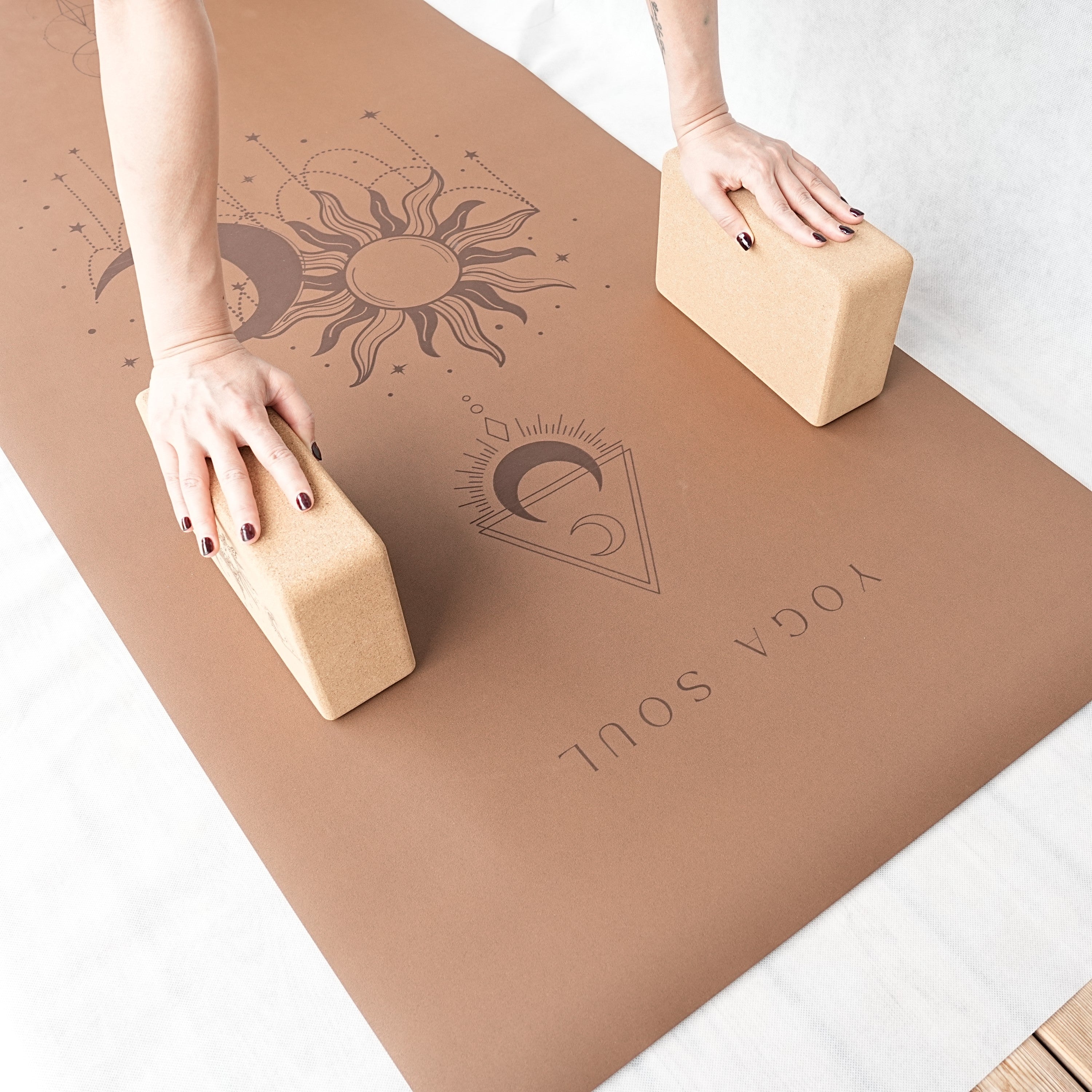 PowerPro Yoga Mat | Caramel Sun and Moon