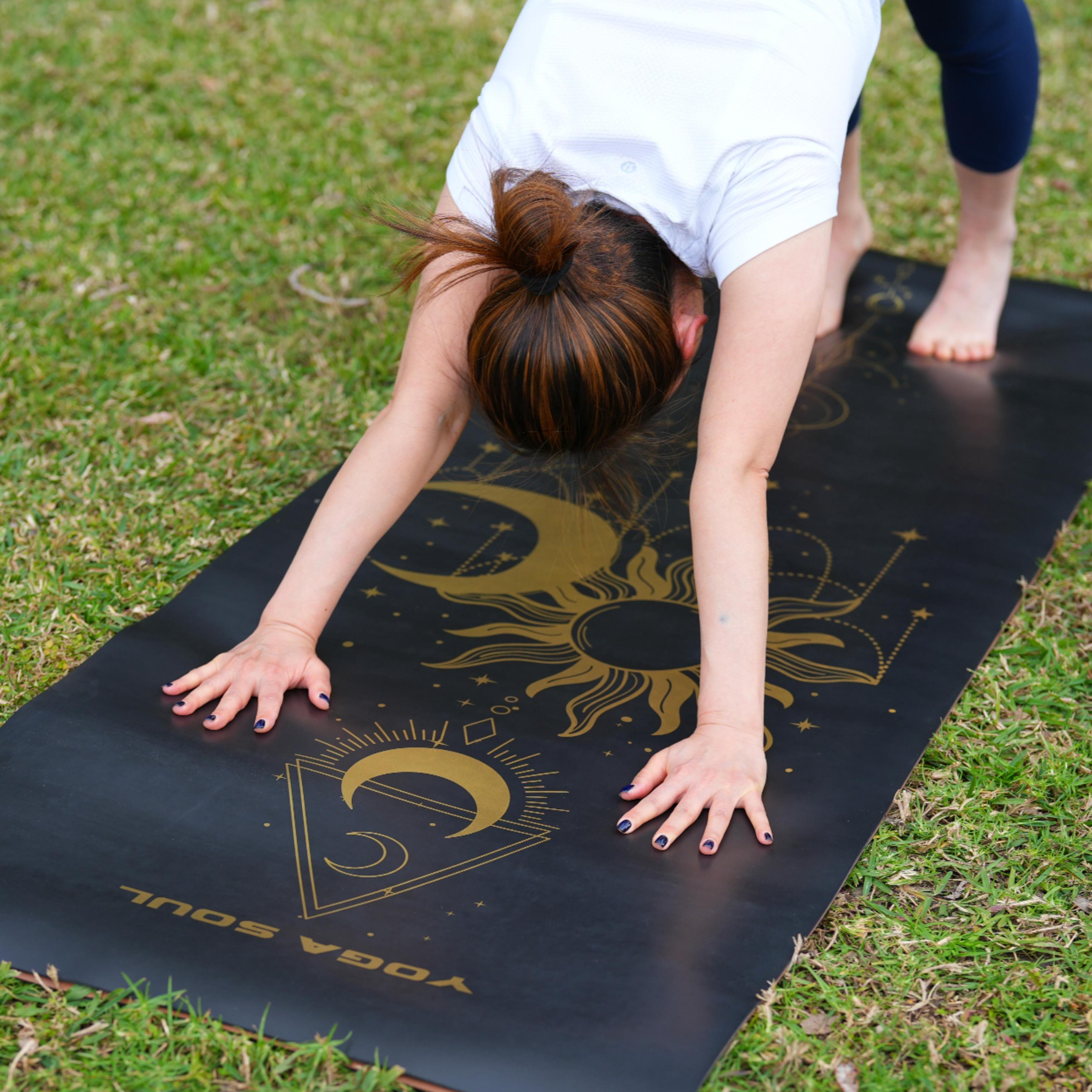 PowerPro Yoga Mat | Black + Strap