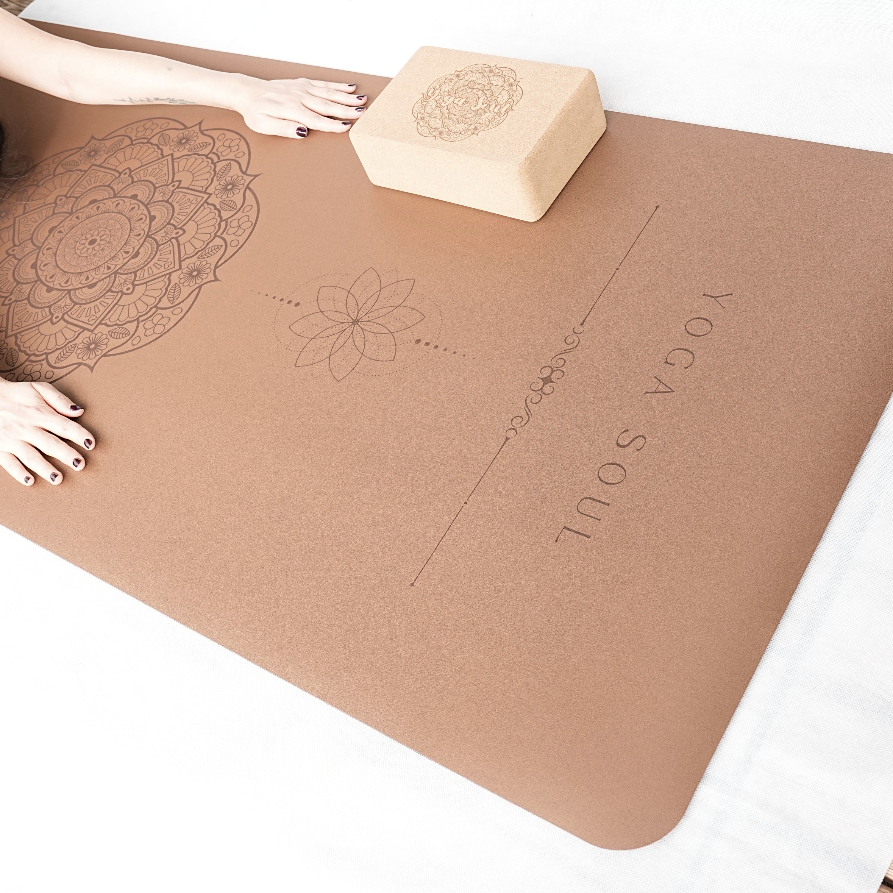 PowerPro Yoga Mat | Caramel Mandala