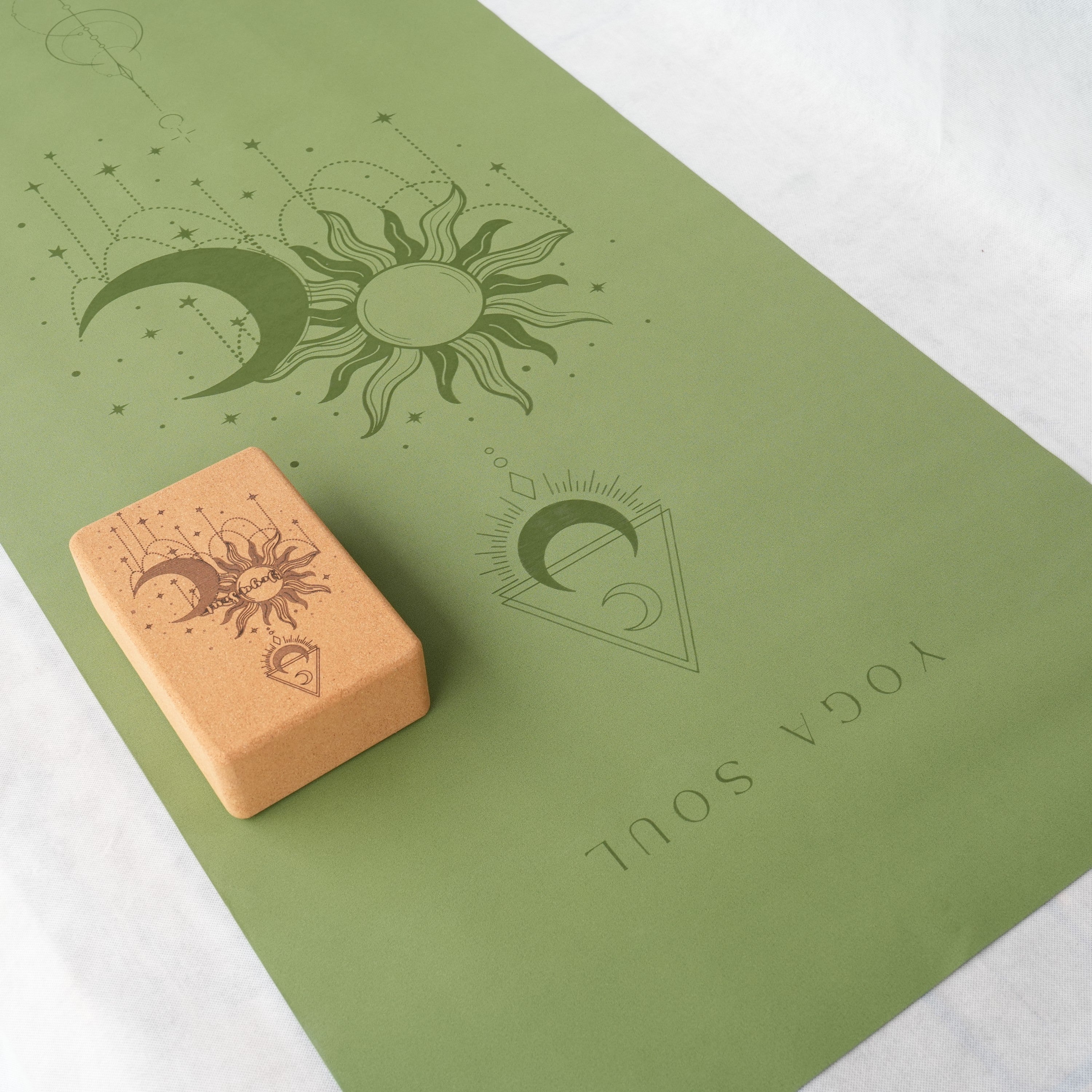 PowerPro Yoga Mat | Olive Sun and Moon