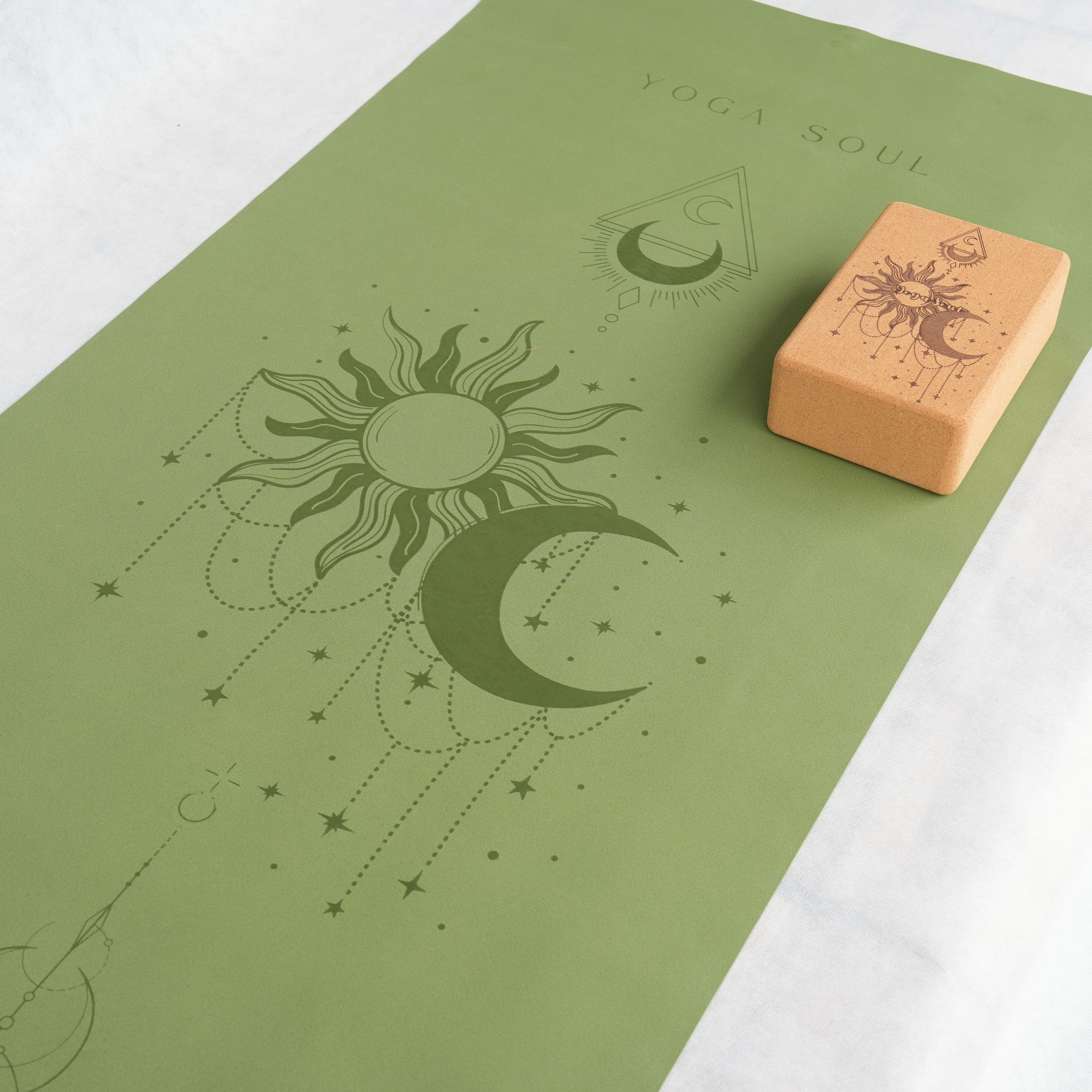 PowerPro Yoga Mat | Olive Sun and Moon