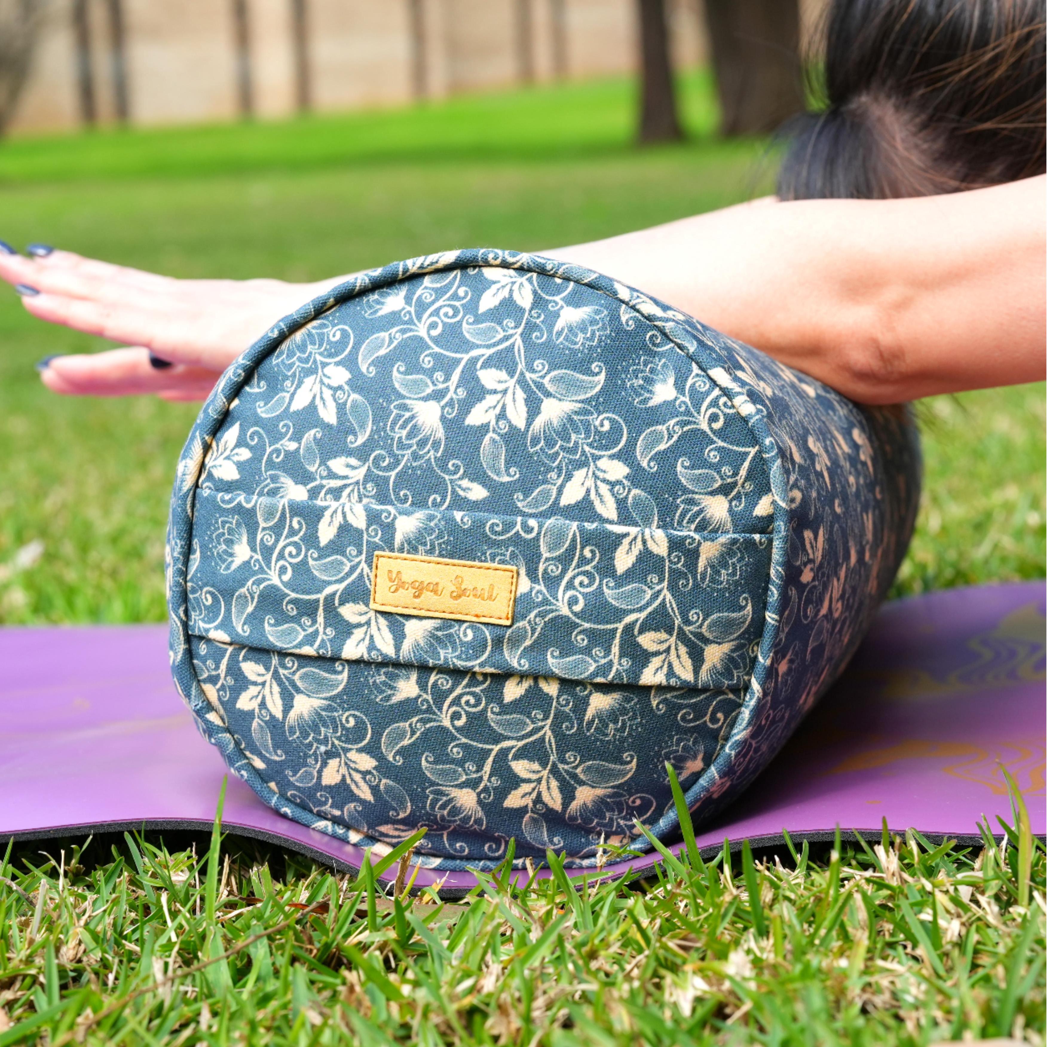 Round Yoga Bolster | Lotus | Deep Ocean
