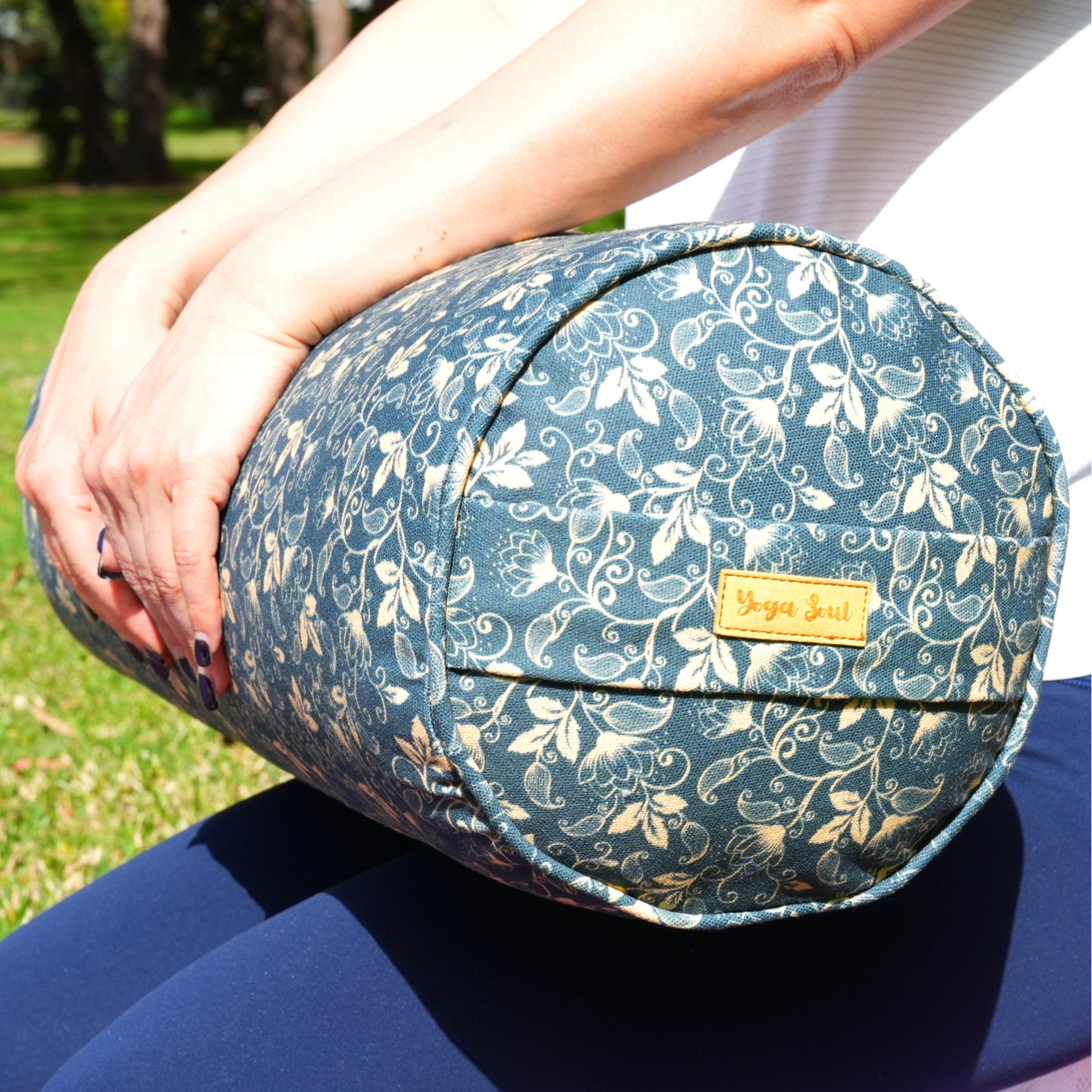 Round Yoga Bolster | Lotus | Deep Ocean