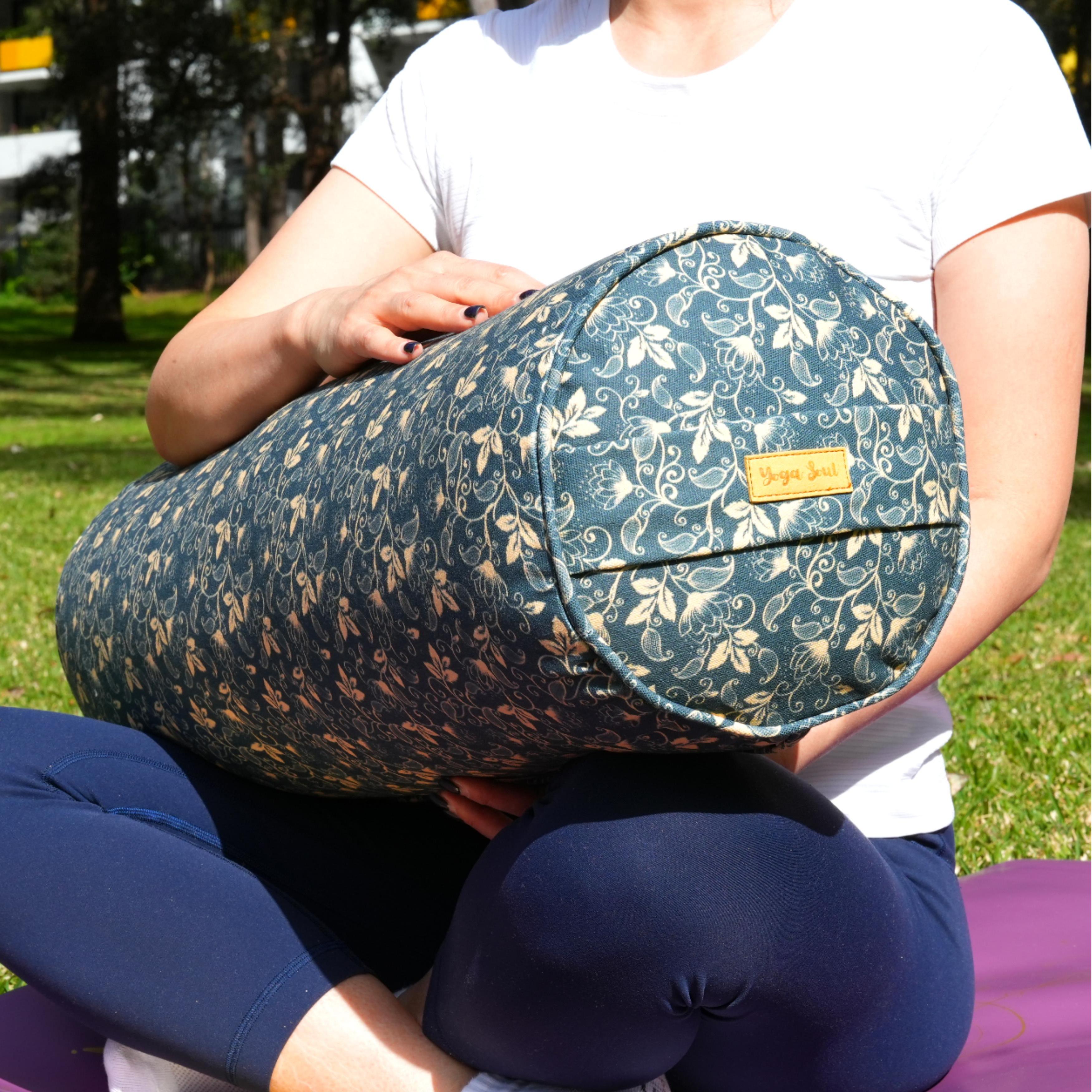 Round Yoga Bolster | Lotus | Deep Ocean