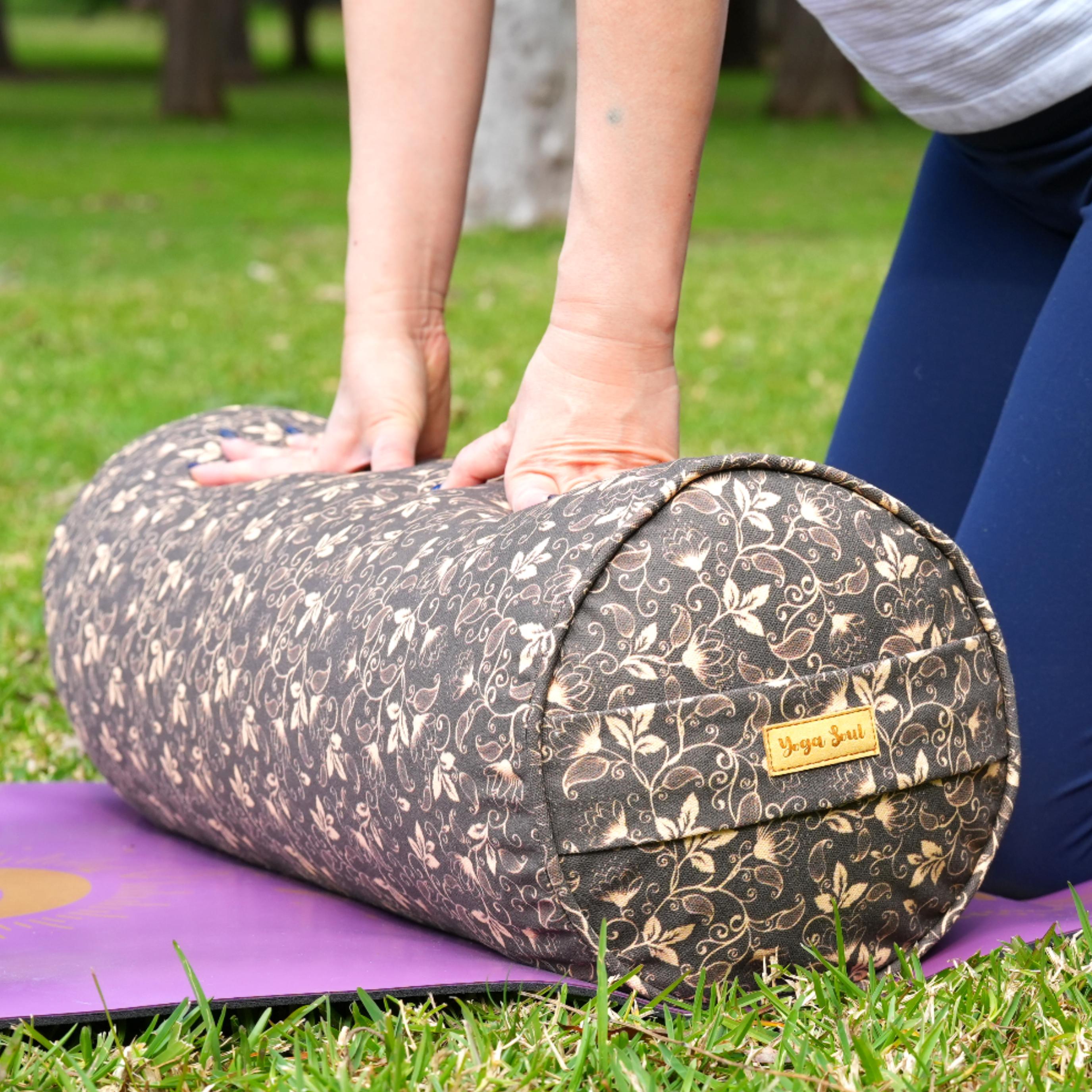 Round Yoga Bolster | Lotus | Coffee
