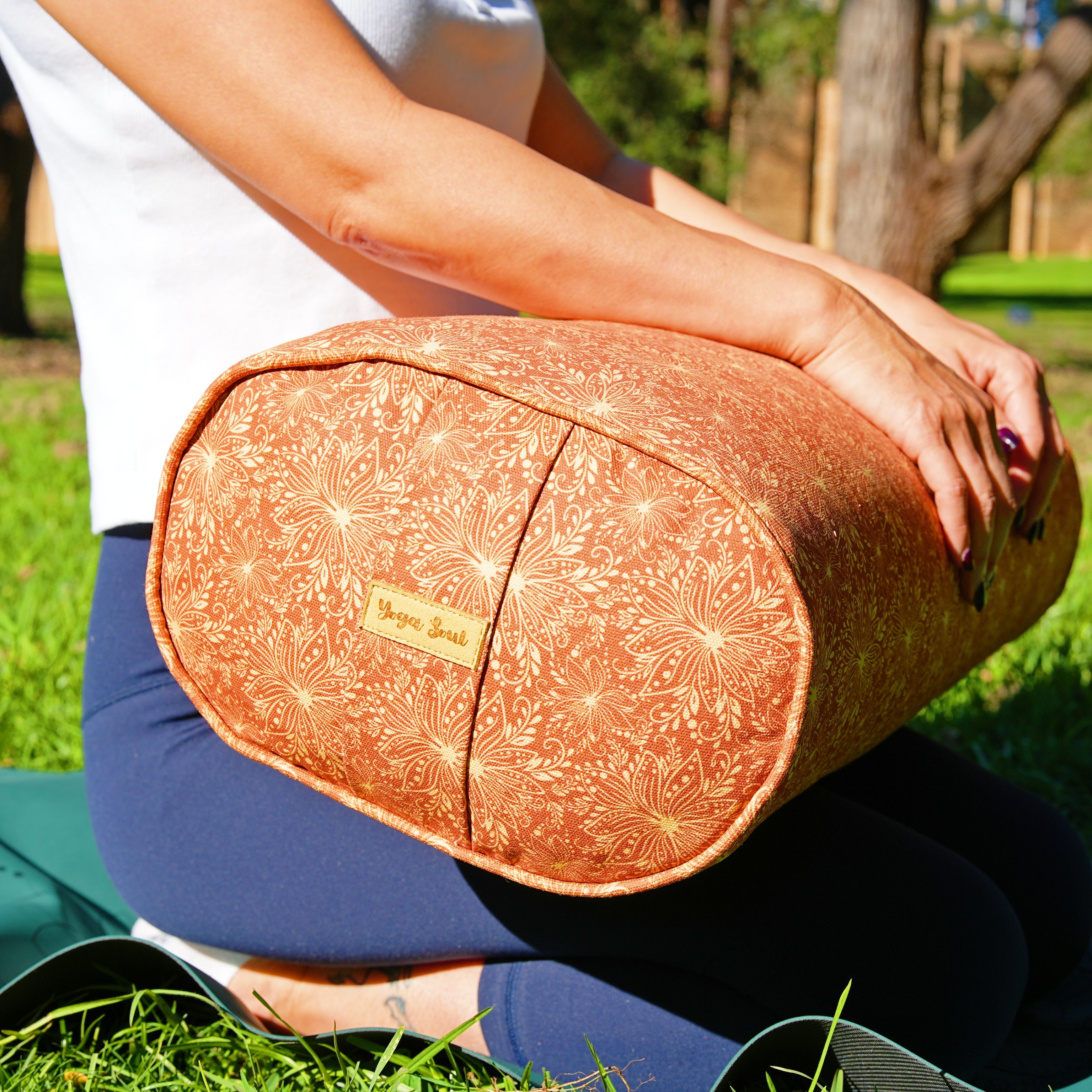 Oval Yoga Bolster | Sattva Lotus | Bhumi