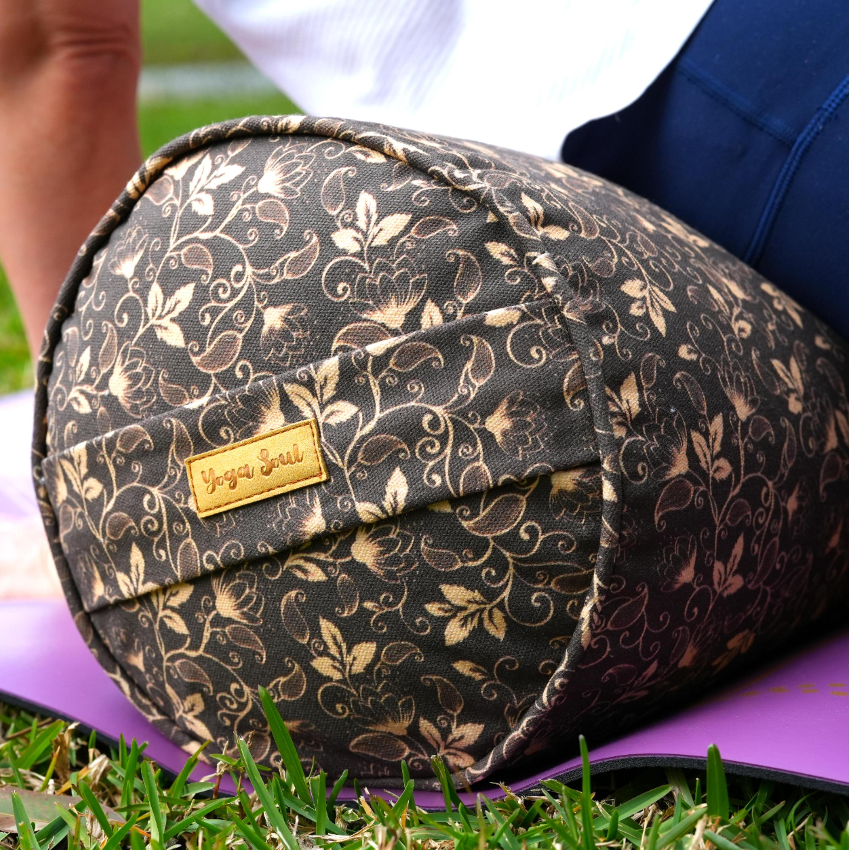 Round Yoga Bolster | Lotus | Coffee