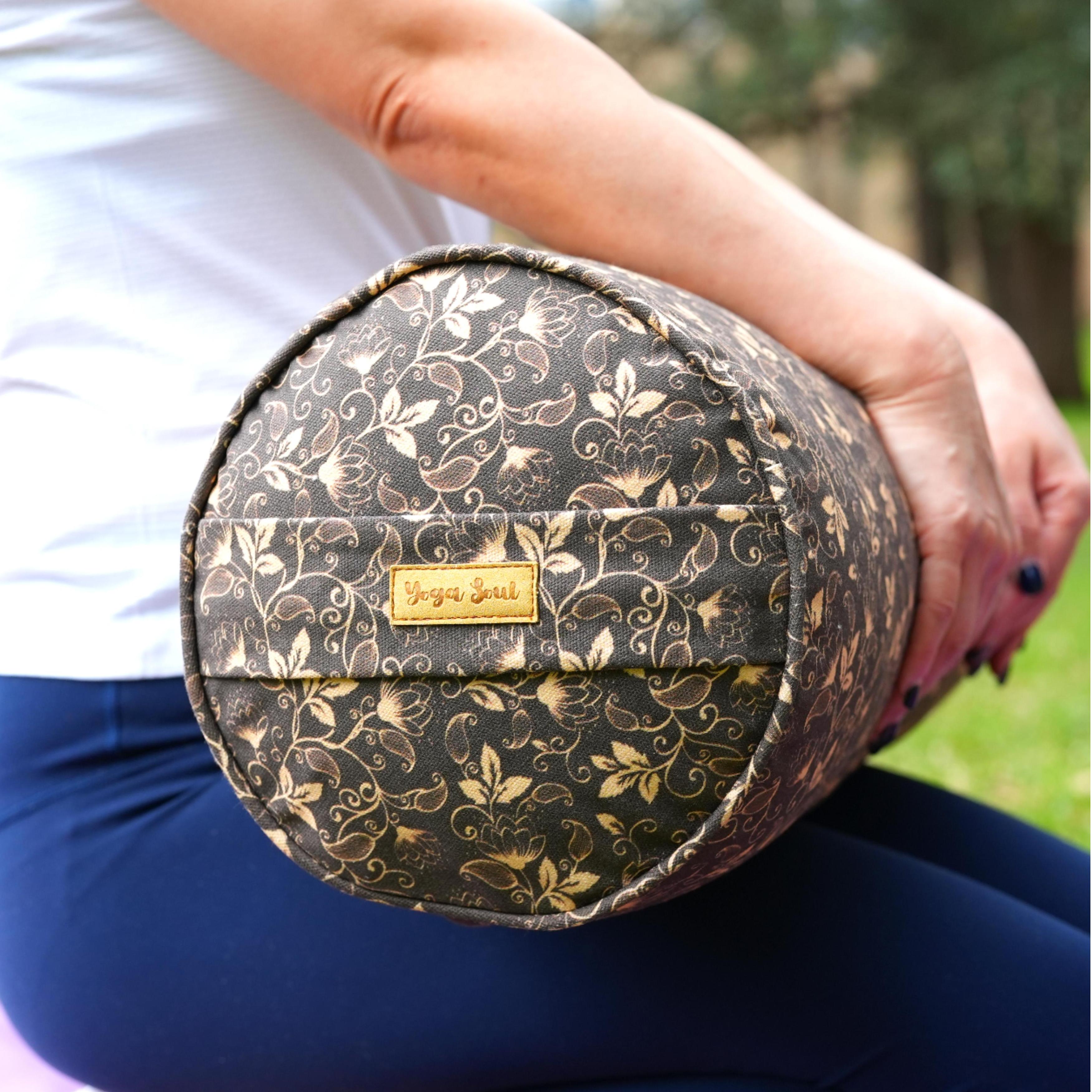 Round Yoga Bolster | Lotus | Coffee