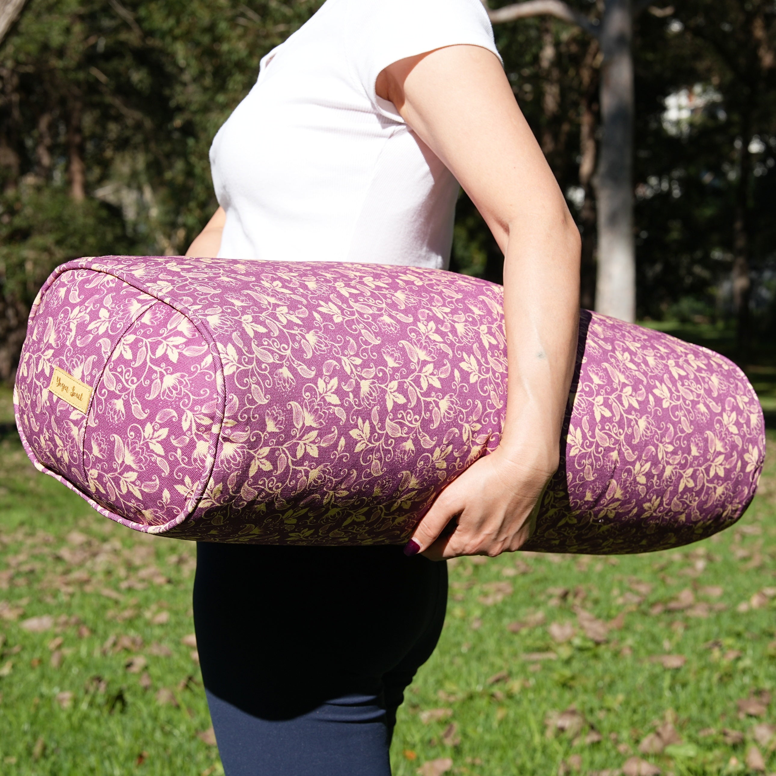 Oval Yoga Bolster | Shanti Lotus| Amethyst