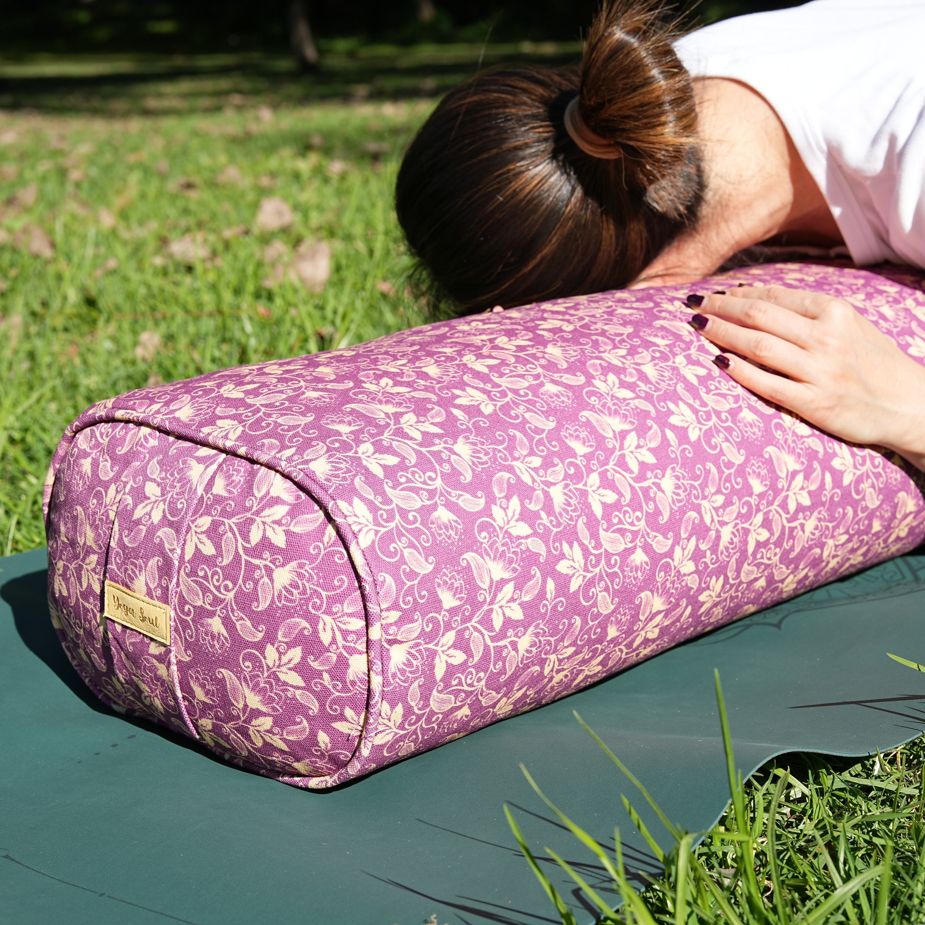 Oval Yoga Bolster | Shanti Lotus| Amethyst
